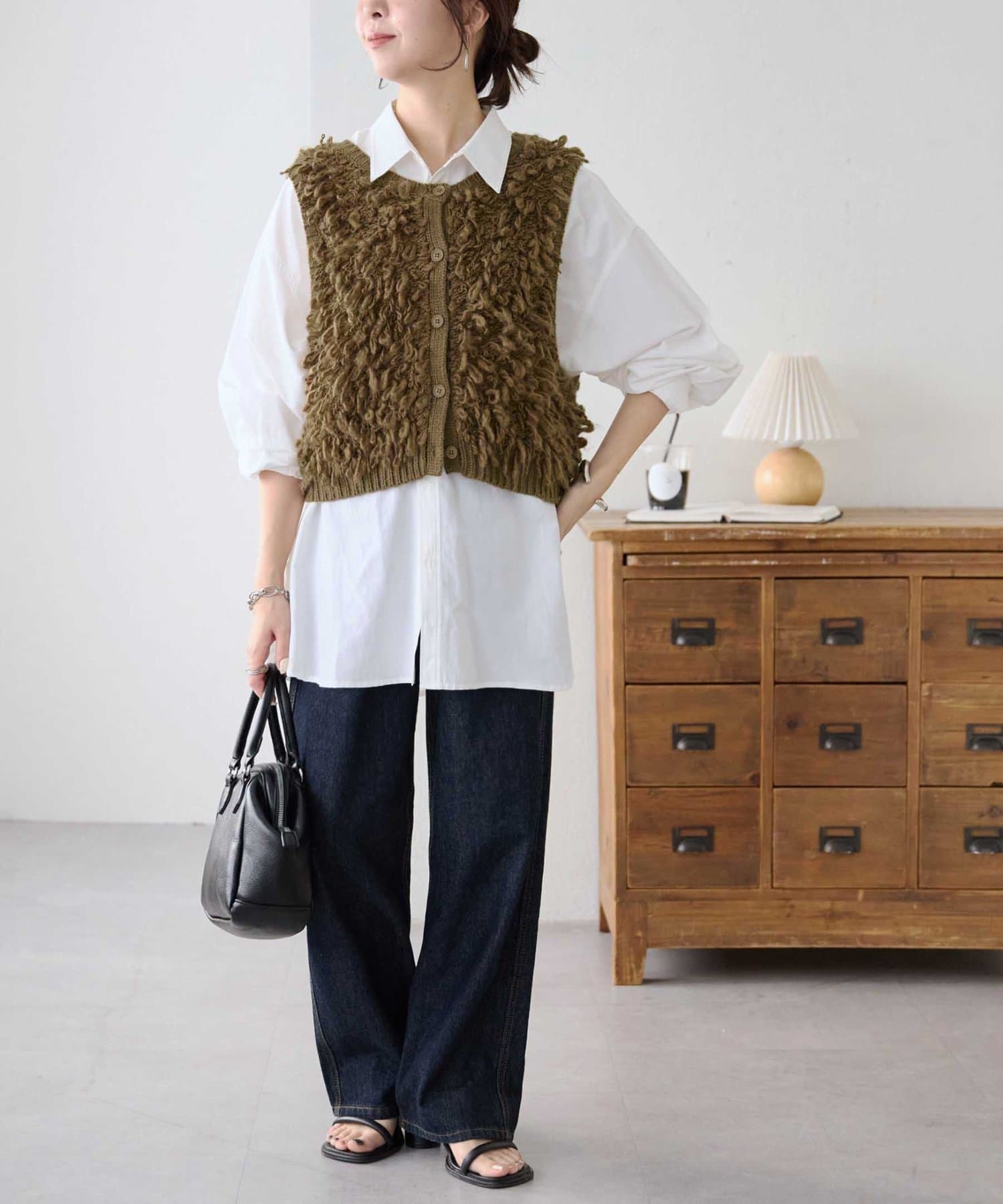 DISCOAT(ディスコート) <今買って冬まで使える♪>ループヤーン前後2WAYベスト