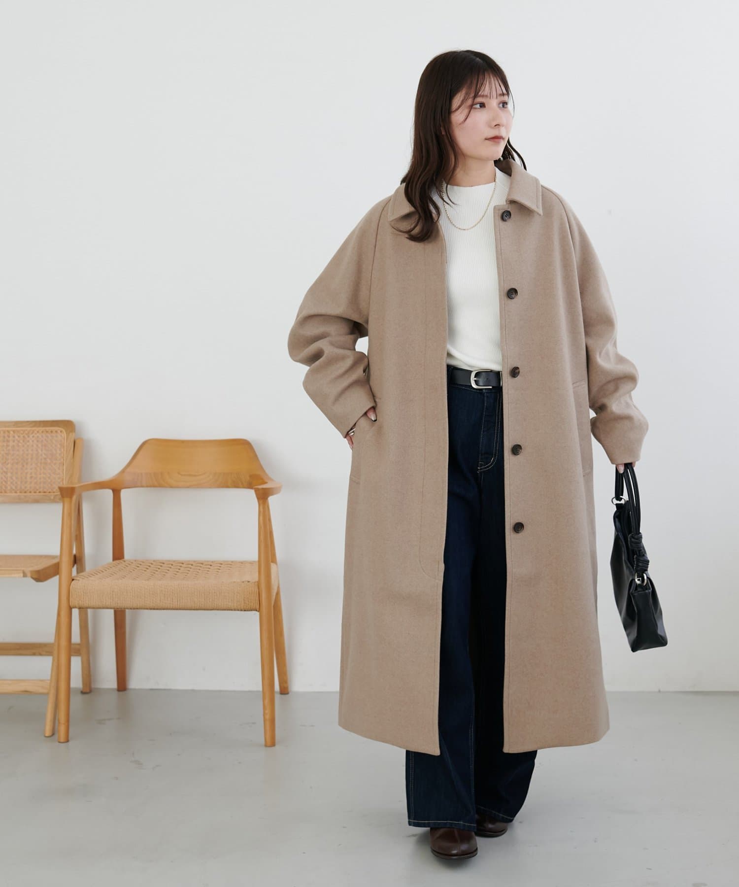 DISCOAT 中空糸チェスターコート 中空糸ステンカラーコート | DISCOAT(ディスコート)レディース