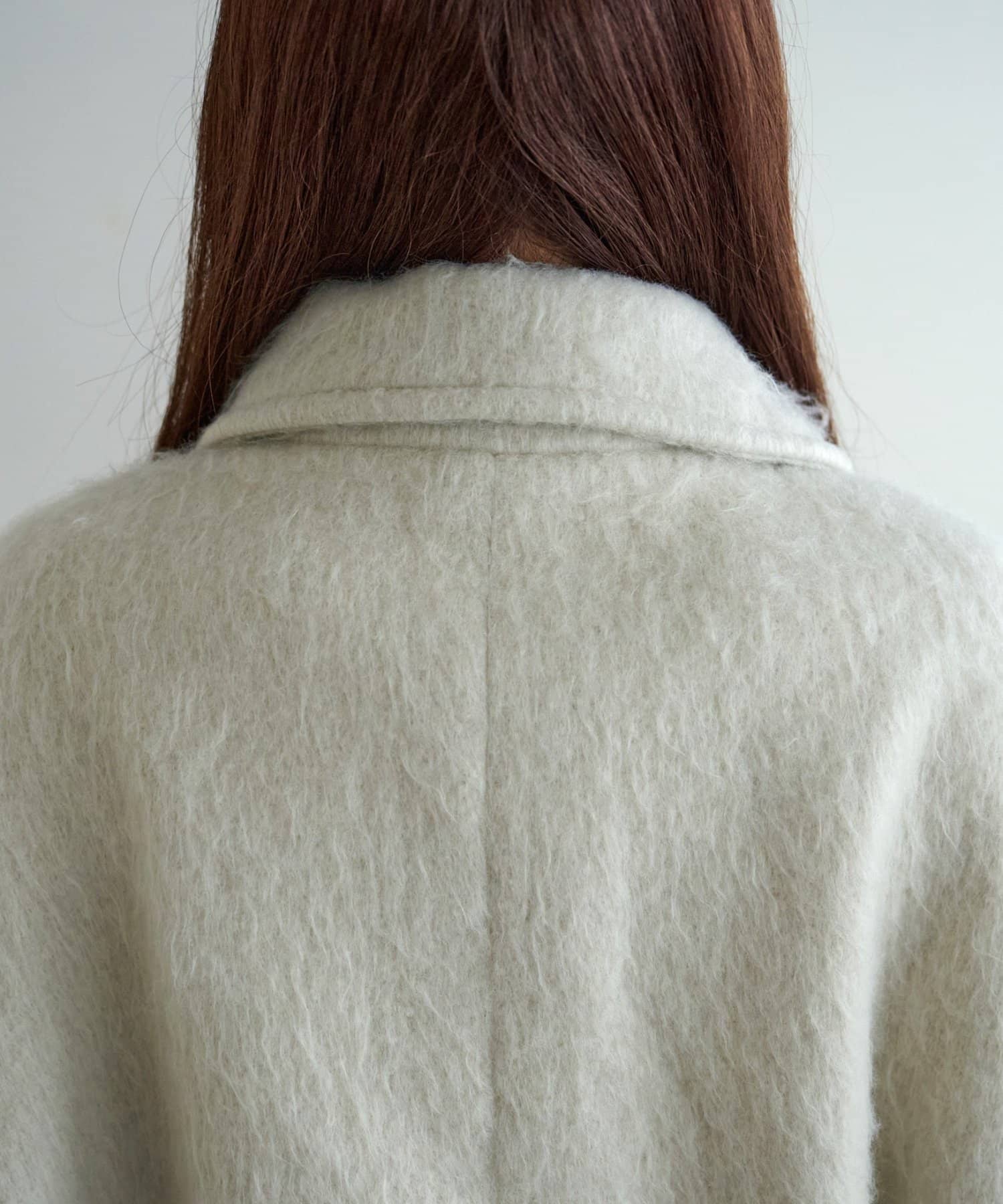 DISCOAT(ディスコート) 【着こなしやすい】ステンカラーシャギーミドルコート