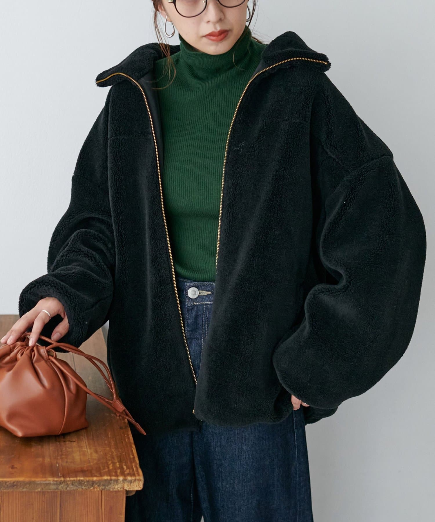 DISCOAT(ディスコート) 【愛され続ける】キレイメボアスタンドブルゾン