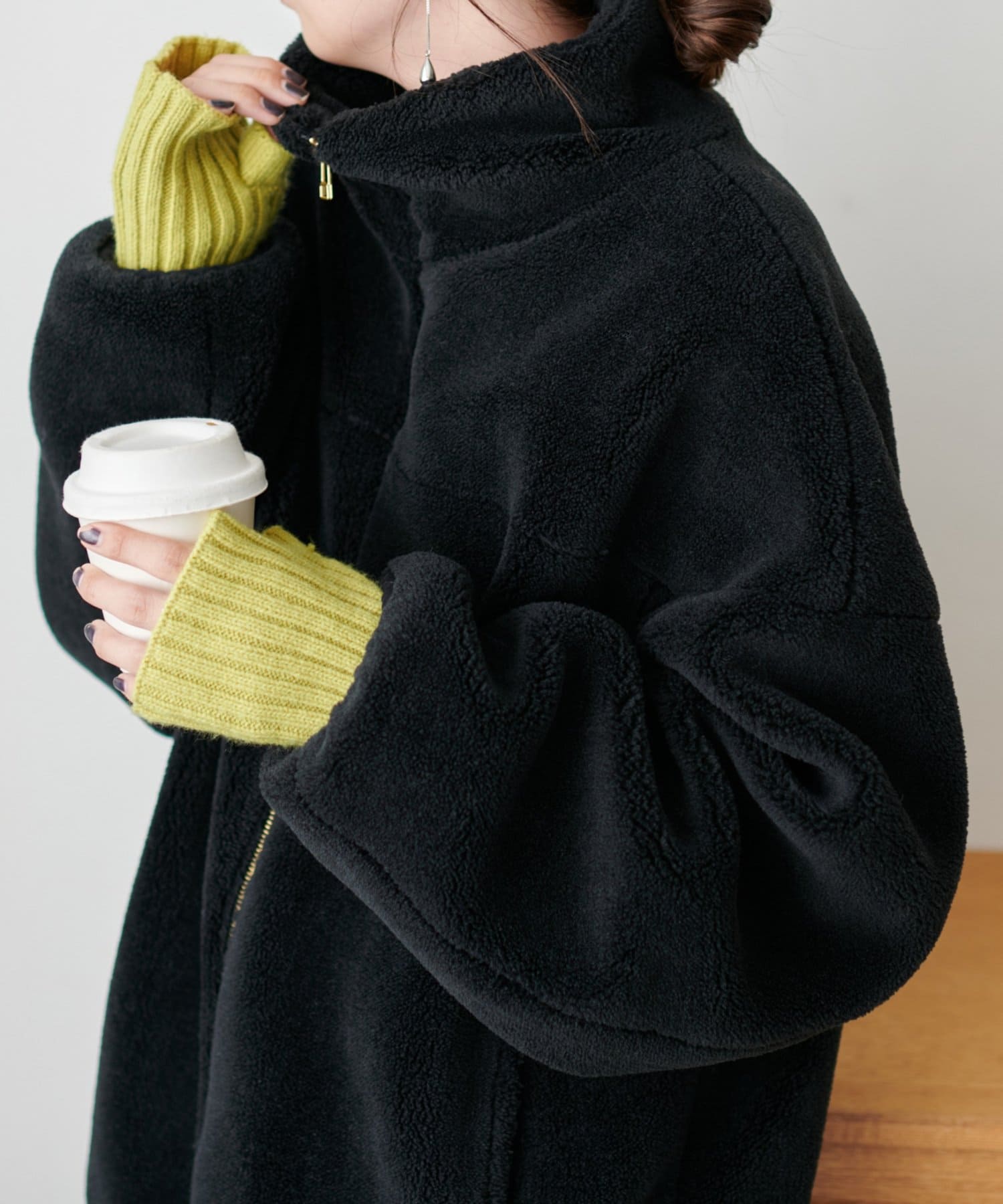 DISCOAT(ディスコート) 【愛され続ける】キレイメボアスタンドブルゾン