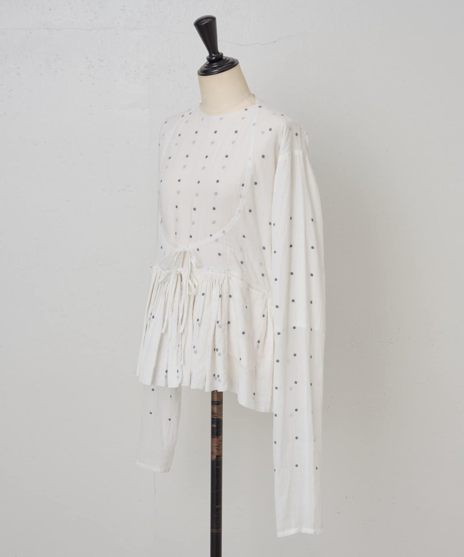 BEARDSLEYドットリップルブラウス美品 BEARDSLEY ドットリップル