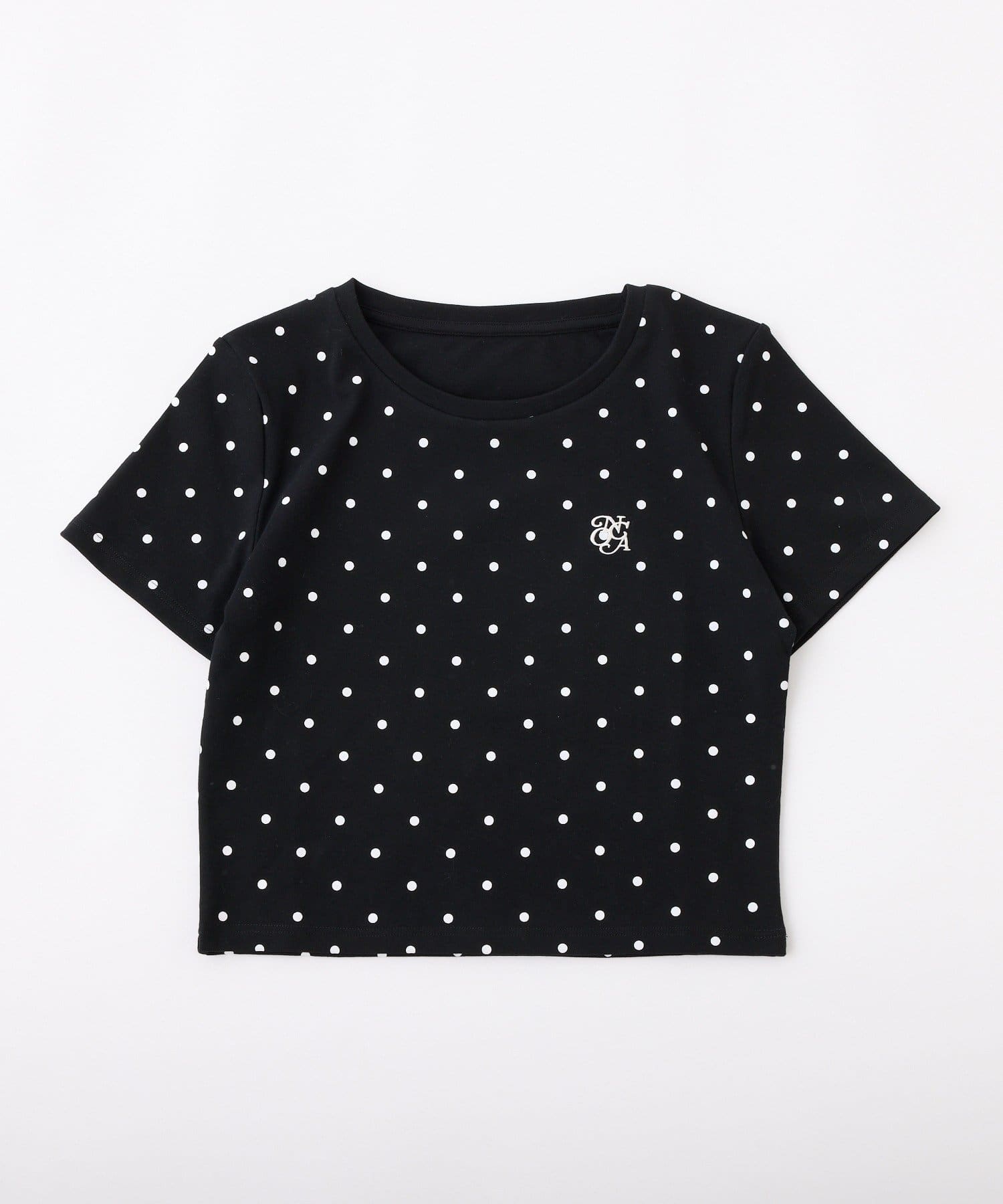 one after another NICE CLAUP(ワンアフターアナザー ナイスクラップ) ワンポイント刺繍ドットTシャツ