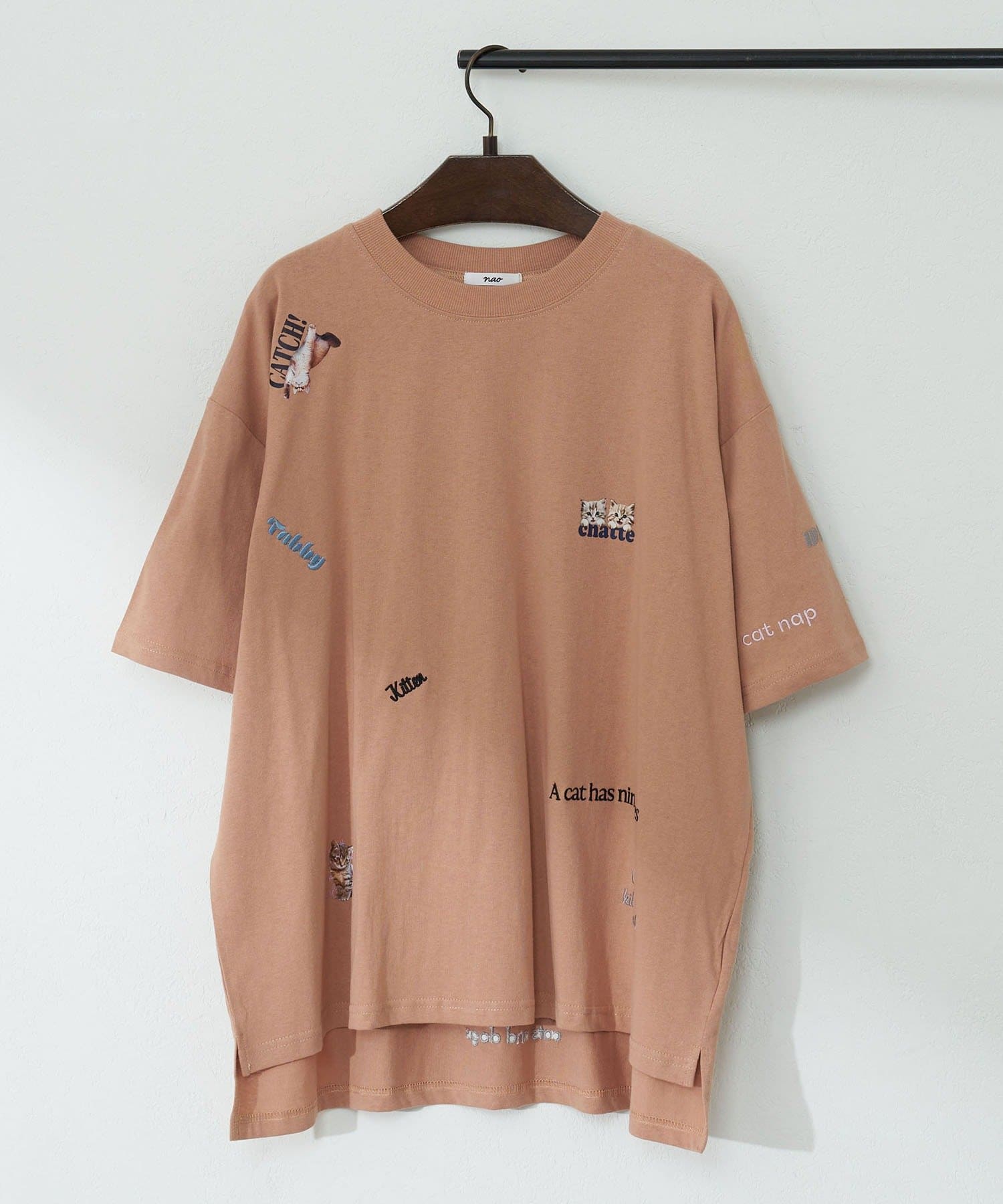 Remind me and forever(リマインドミーアンドフォーエバー) キャット＆刺繍ロゴTシャツ