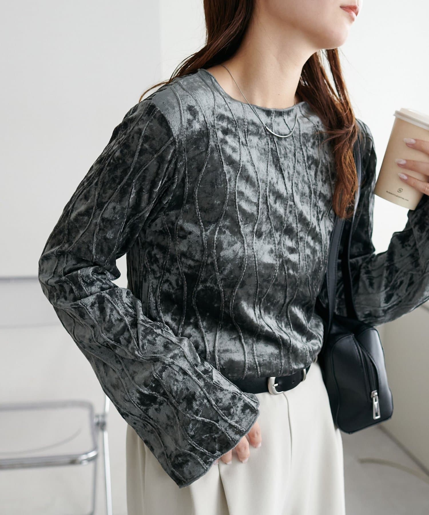 WEB限定】なみなみベロアプルオーバー | DISCOAT(ディスコート