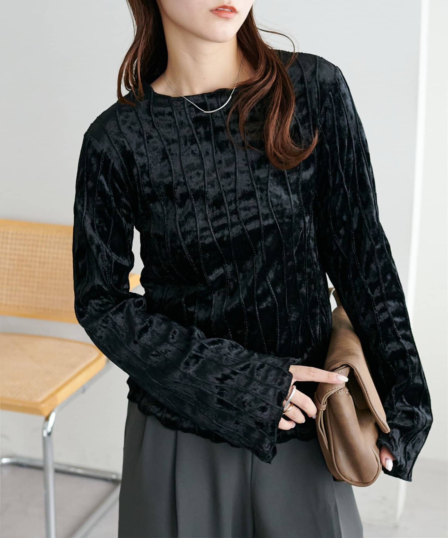 WEB限定】なみなみベロアプルオーバー | DISCOAT(ディスコート