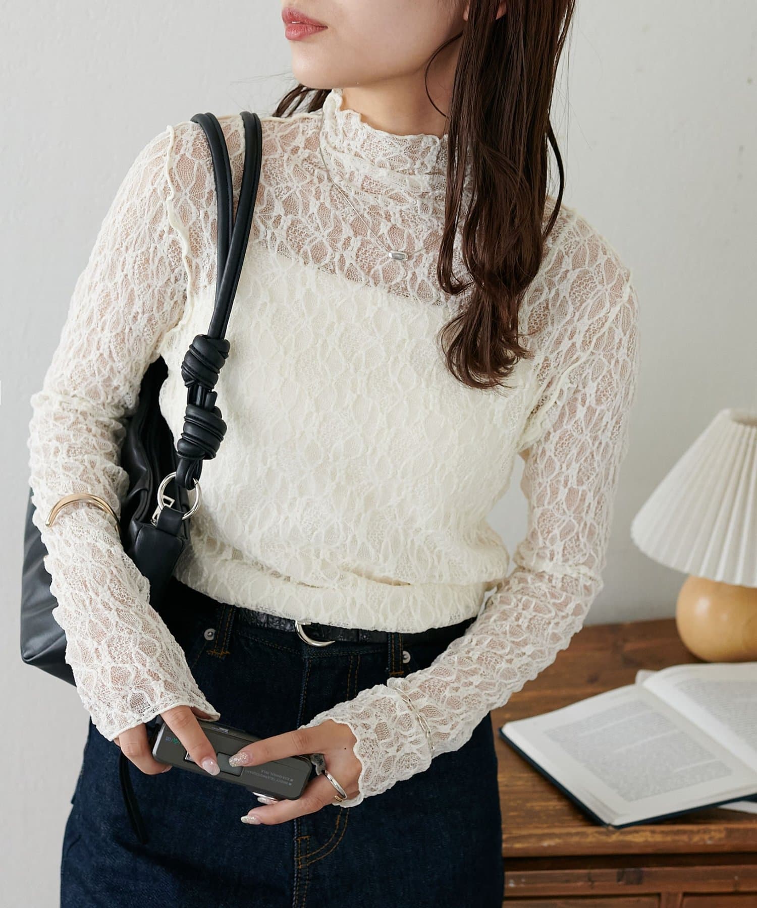 重ね着レースプルオーバー♡総レース♡ 楽天市場】抜け感と女性らしさを感じる3Dフラワーレースプルオーバー