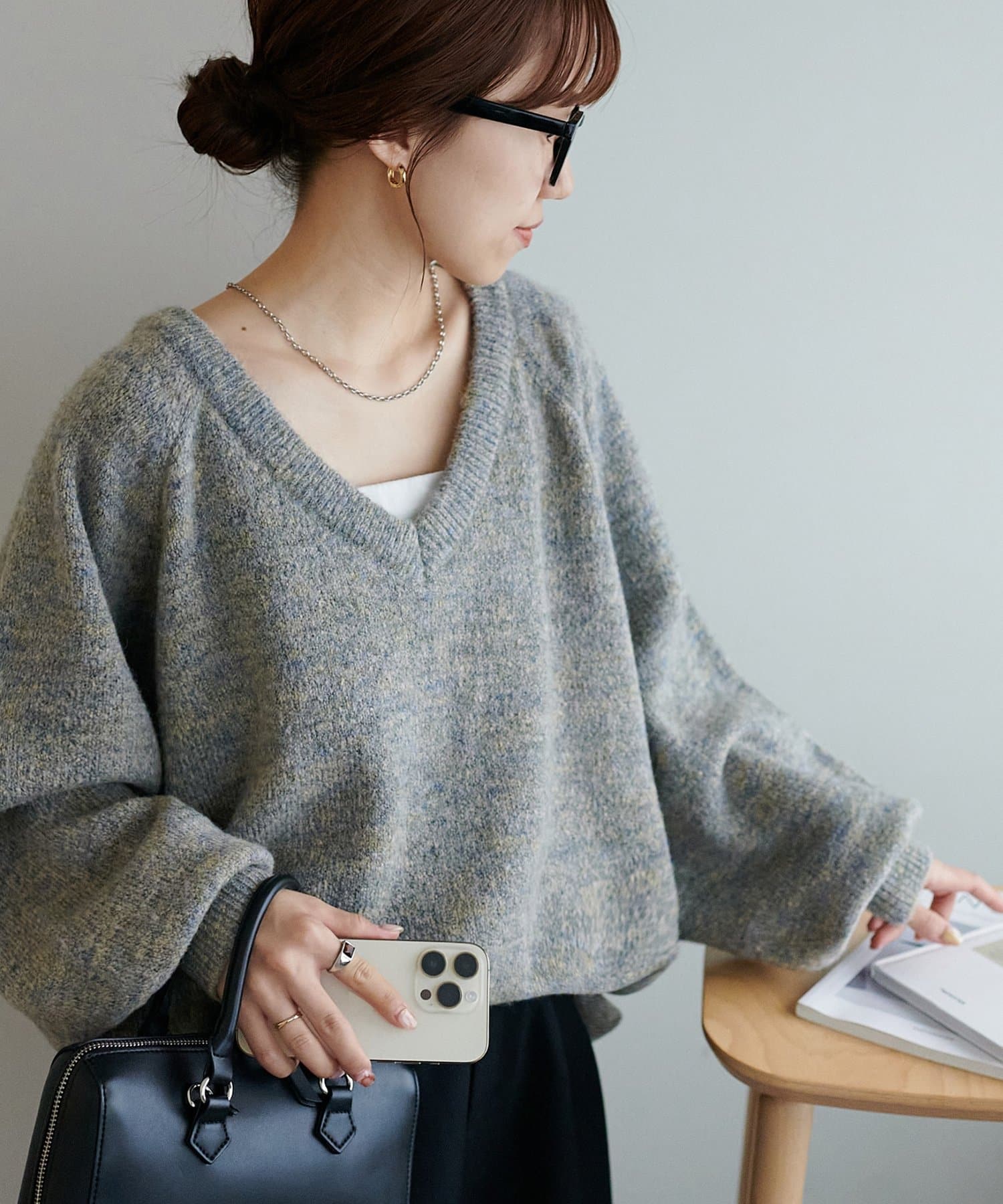 DISCOAT(ディスコート) 【WEB限定】ふわメランジバックスリットプルオーバー