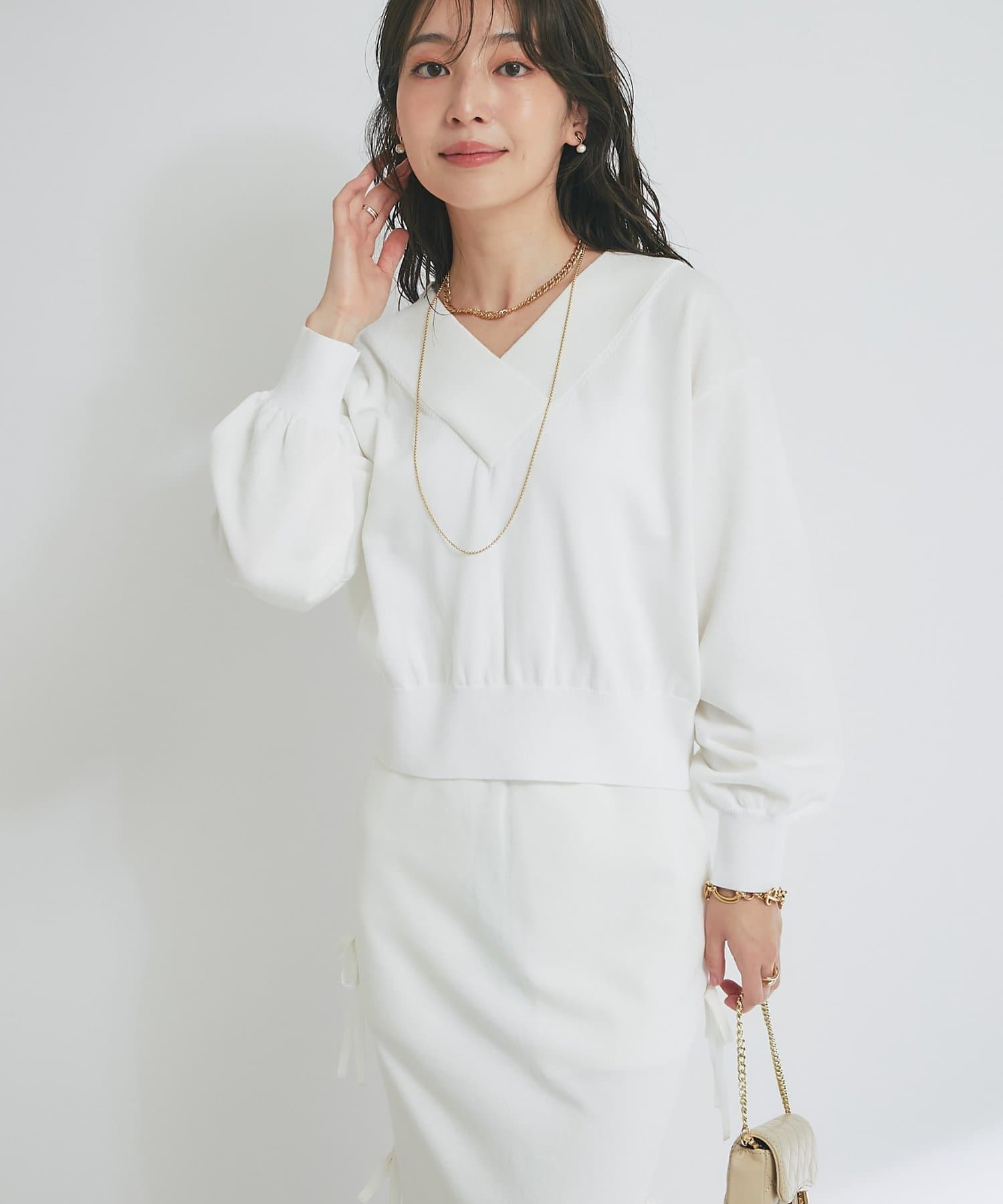 最終値下La boutique BonBon 【全骨格対応】ラメリブ5分袖ニット 全骨格対応】ラメリブ5分袖ニット | La boutique BonBon(ラブ