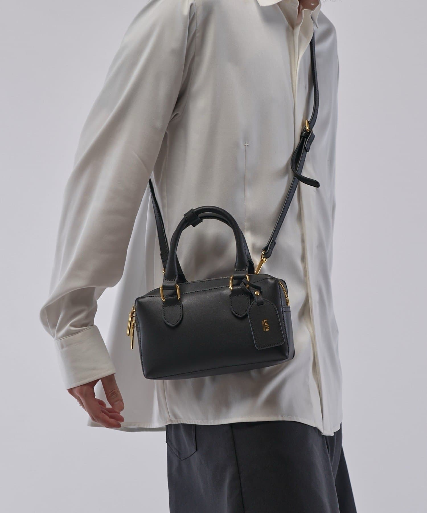 20AW新作【BIKO】Galina Studs - Small★ミニマル タイムレス ミニボストン2WAY BAG (ショルダーバッグ) | Lui's(ルイス
