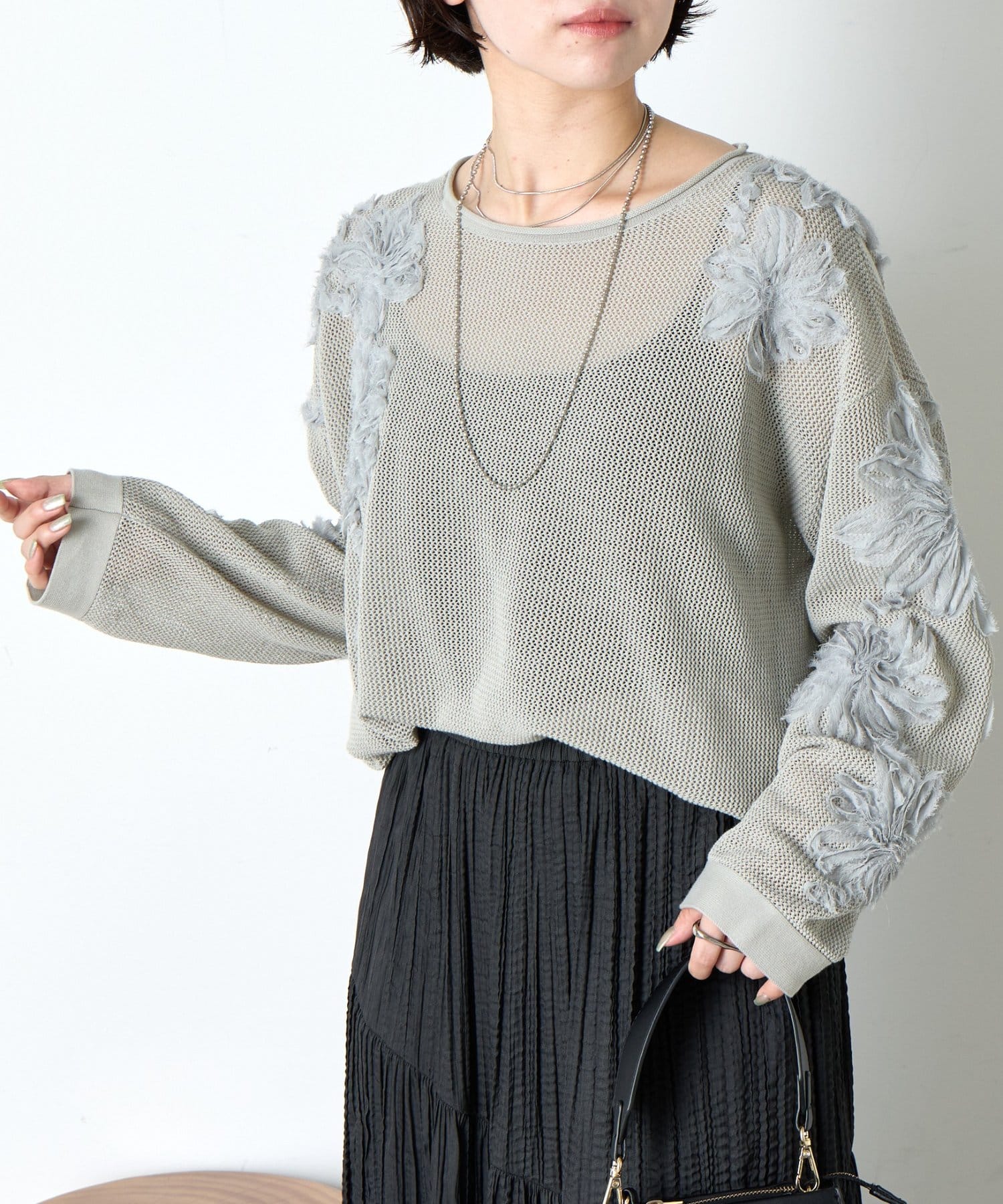 m様へ♥GWまで ※ブーケプルズ フラワー刺繍メッシュプルオーバー | Jena espace merveilleux