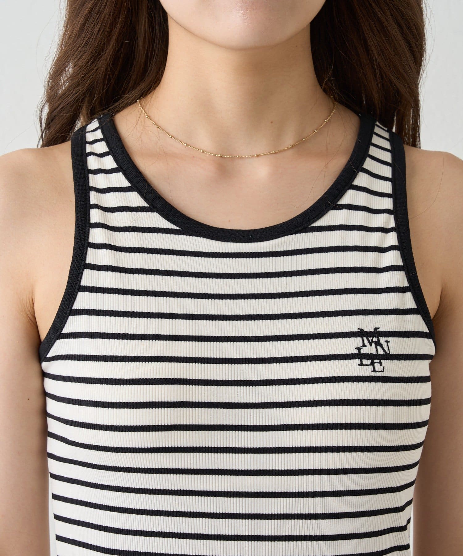 mline(エムライン) [mline]ロゴボーダー カットワンピース