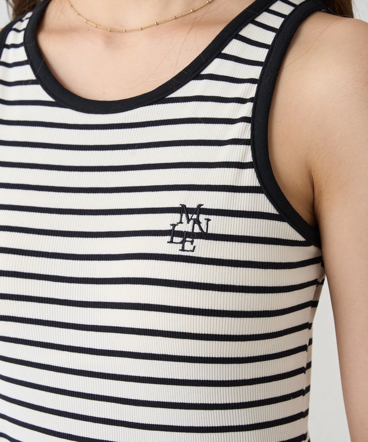 mline(エムライン) [mline]ロゴボーダー カットワンピース