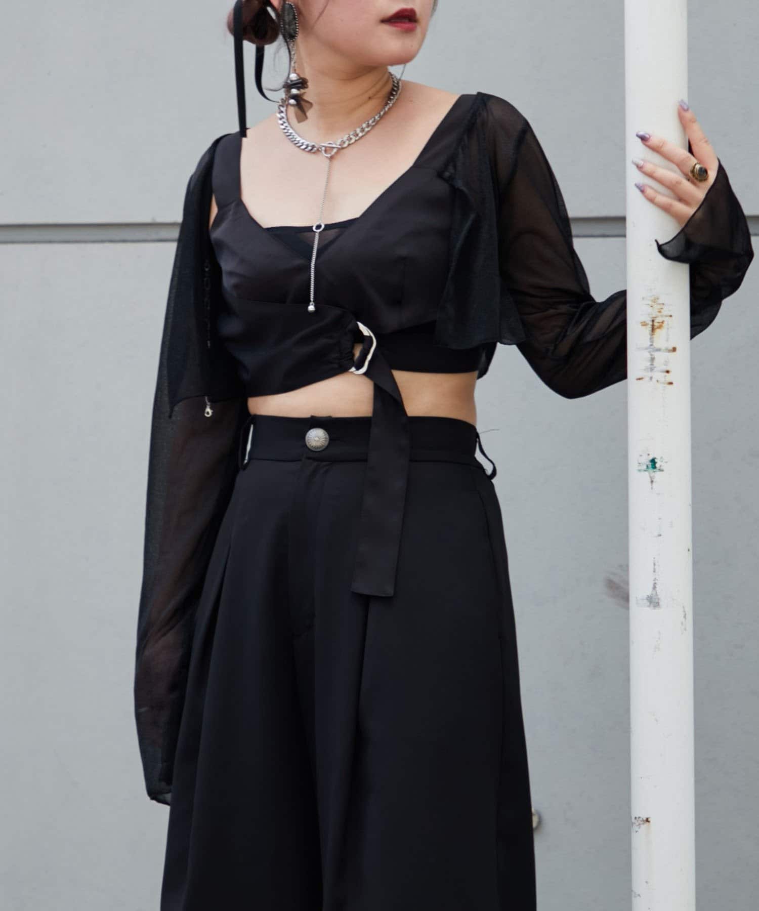 Mavie..7 シアーシャツ ビスチェ Mavie..7】setビスチェ+シアーシャツ（シャツ/ブラウス）｜Mavie