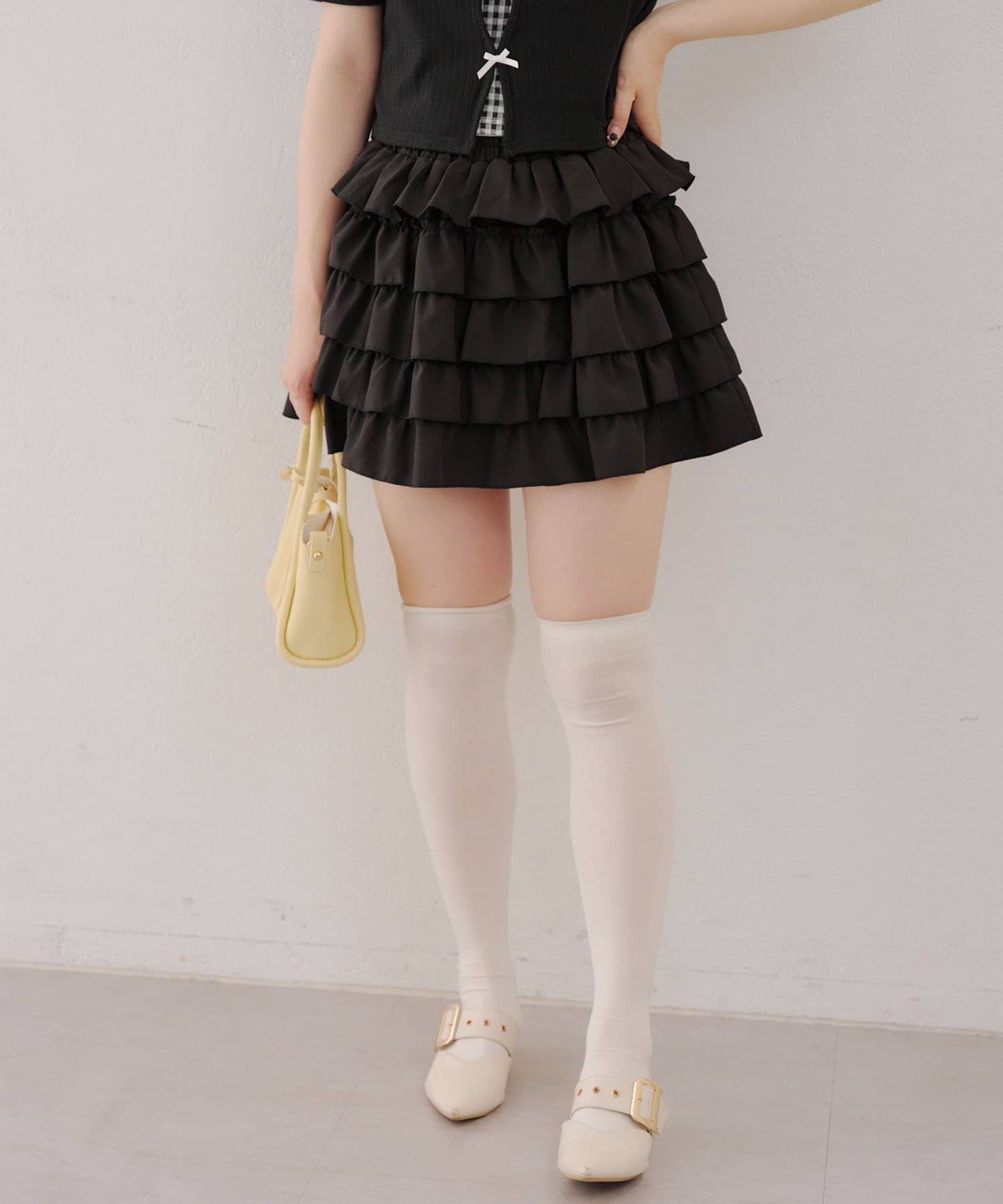プトマヨ　赤黒フリルミニスカート スカート フリルミニスカート : ZOZOTOWN Yahoo!店 - 通販
