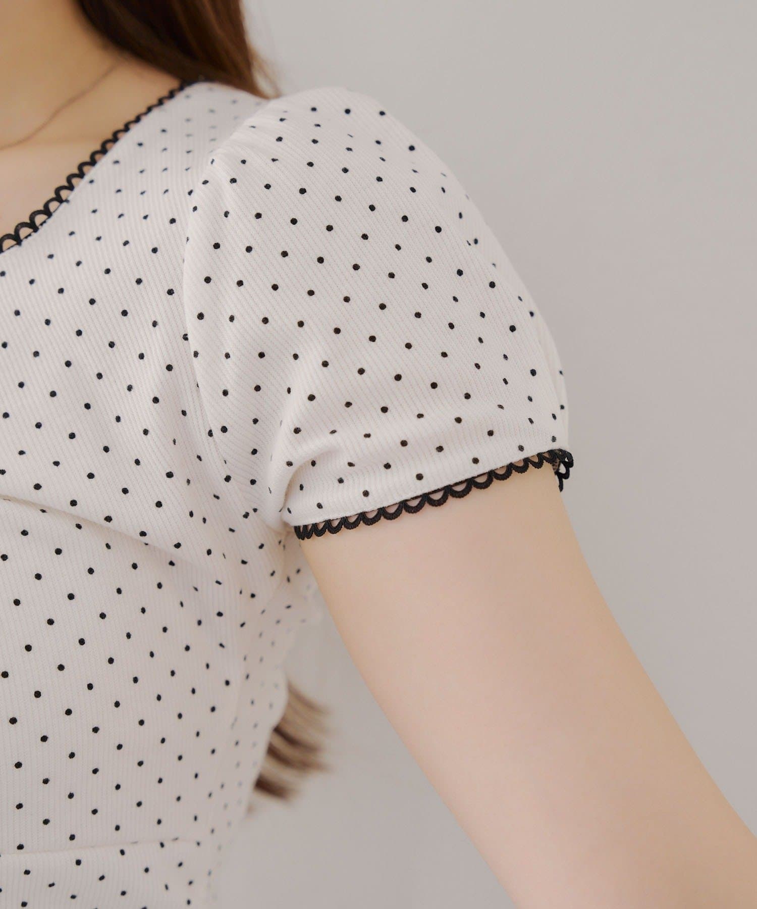 NICE CLAUP / OLIVE des OLIVE OUTLET(ナイスクラップ  / オリーブ デ オリーブ アウトレット) 【RMAF】テレコドロストギャザーT