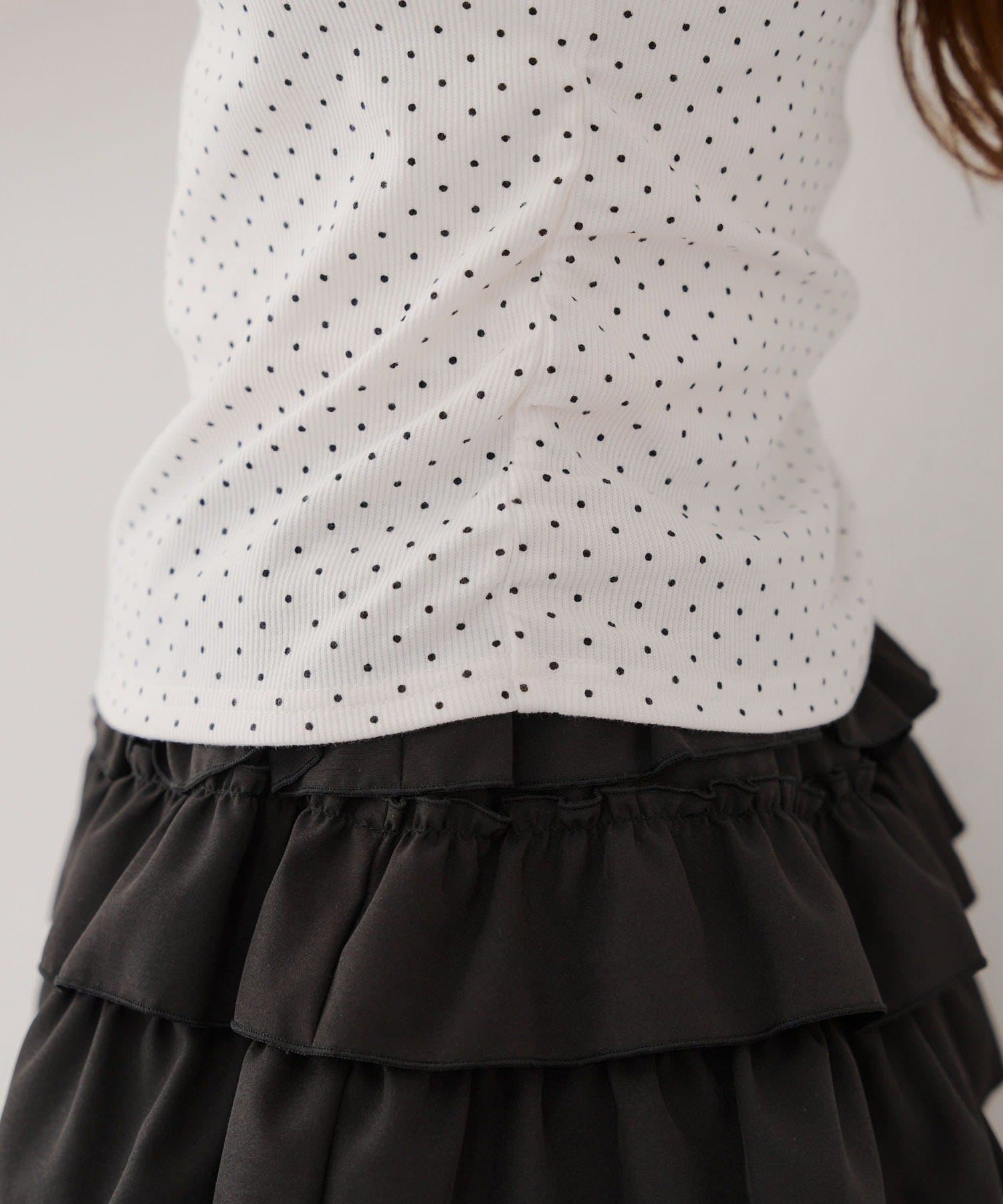 NICE CLAUP / OLIVE des OLIVE OUTLET(ナイスクラップ  / オリーブ デ オリーブ アウトレット) 【RMAF】テレコドロストギャザーT