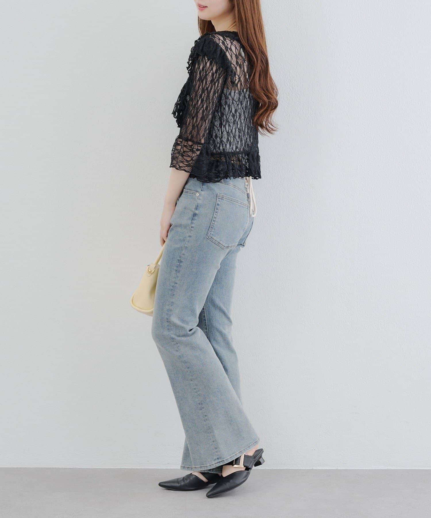 NICE CLAUP / OLIVE des OLIVE OUTLET(ナイスクラップ  / オリーブ デ オリーブ アウトレット) 【continuer】ラッフルフリルレースボレロ
