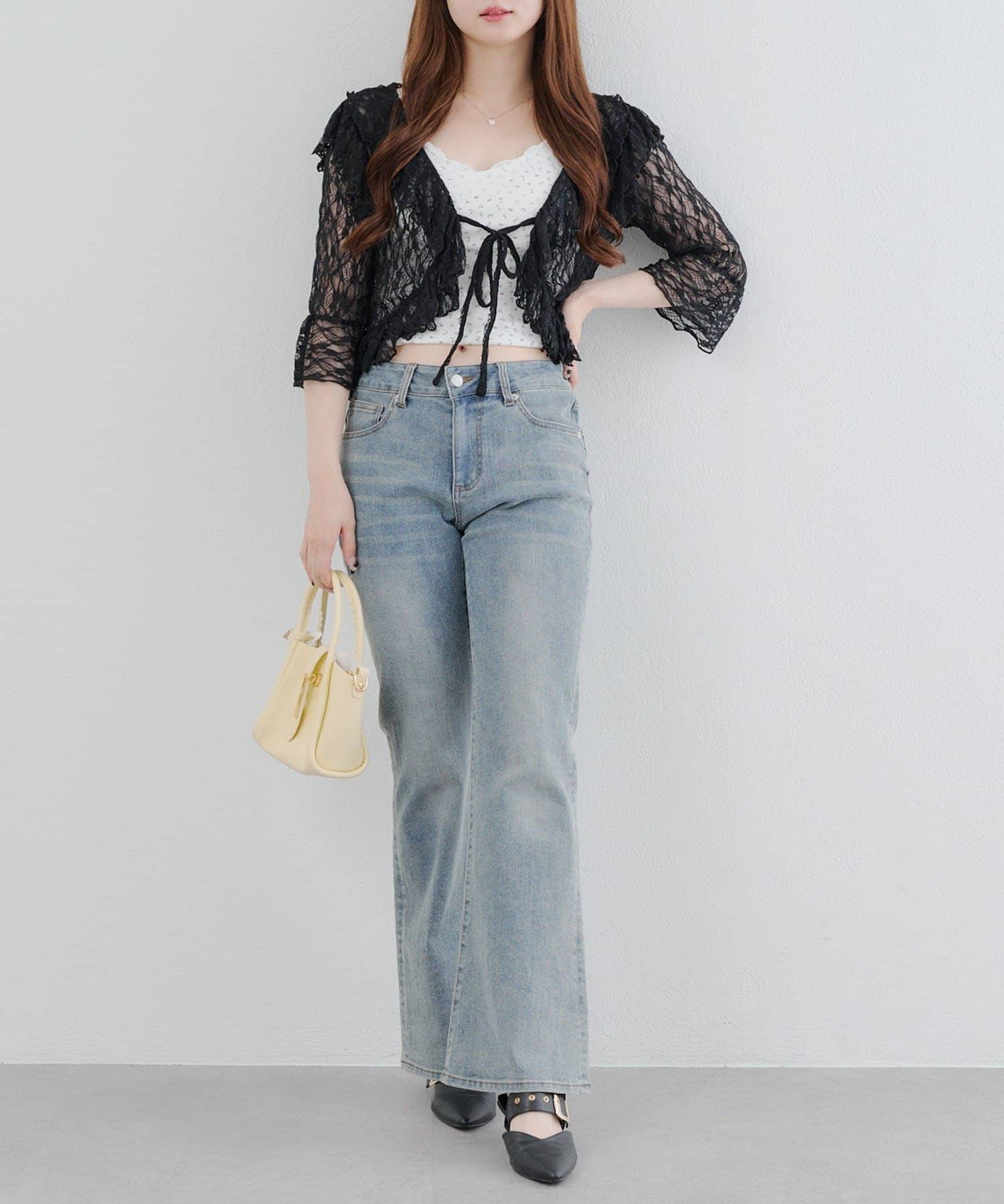 NICE CLAUP / OLIVE des OLIVE OUTLET(ナイスクラップ  / オリーブ デ オリーブ アウトレット) 【continuer】ラッフルフリルレースボレロ
