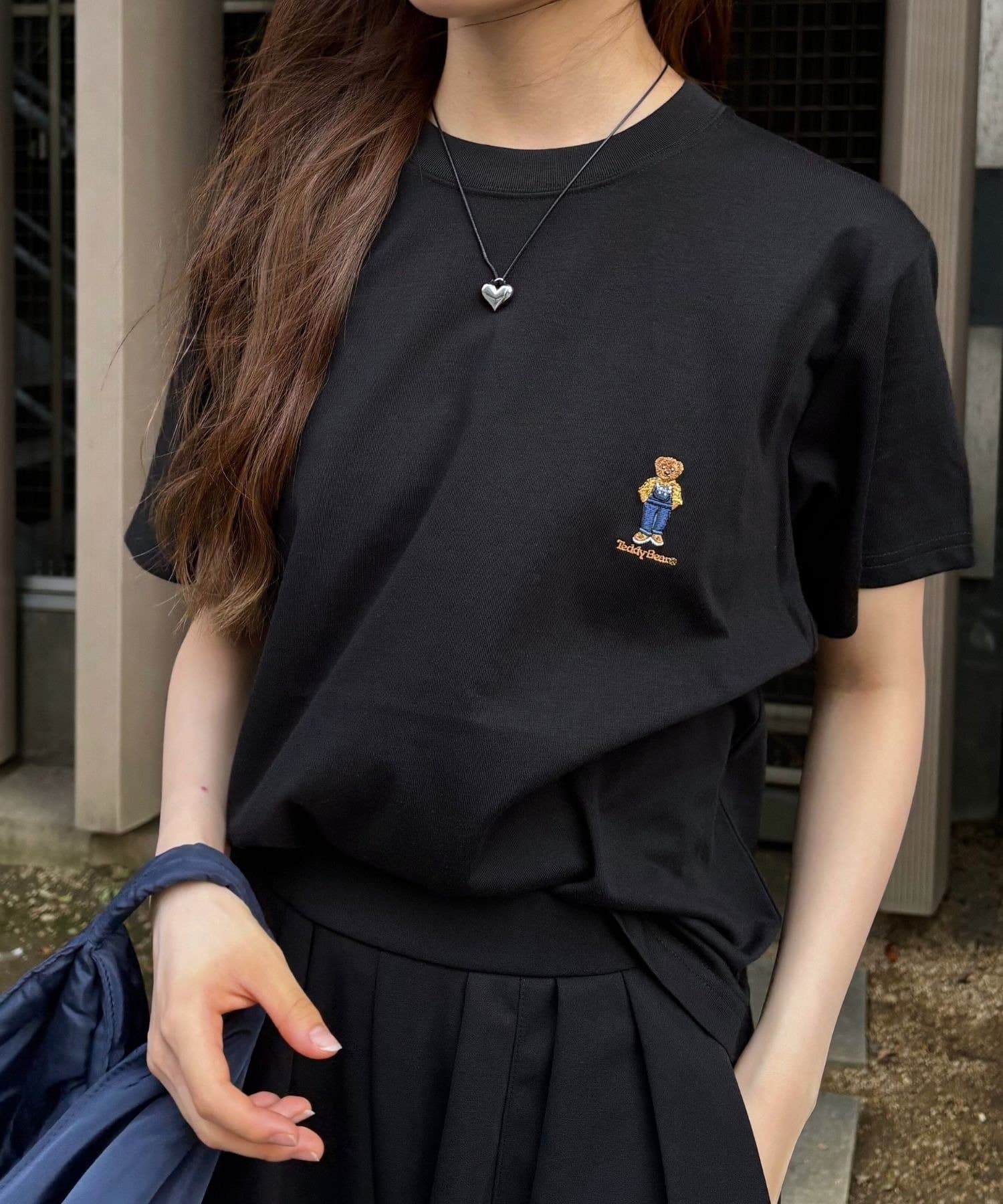 LOCUST(ローカスト) Teddyレディース刺繍T オーバーオール柄