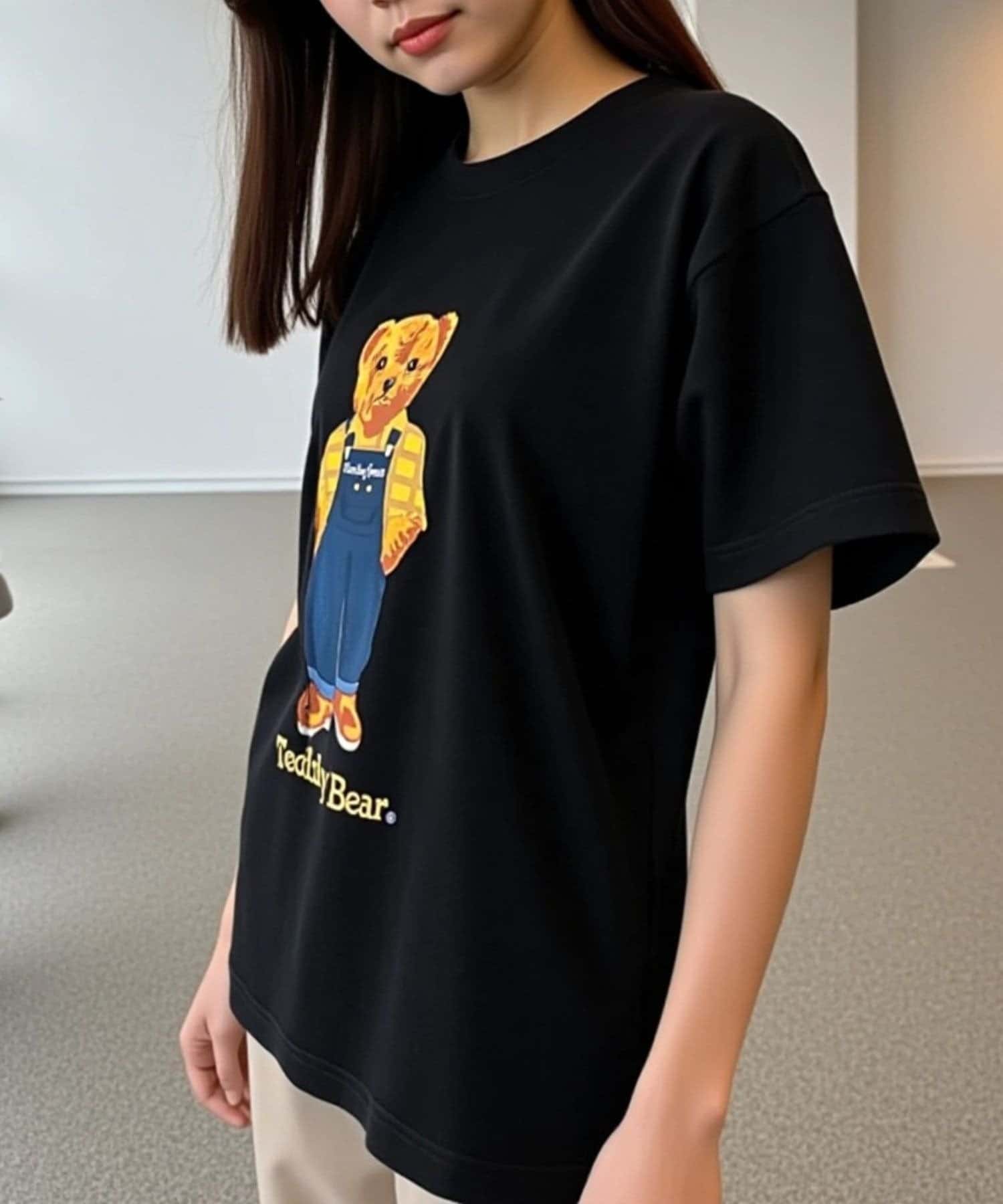 LOCUST(ローカスト) TeddyレディースプリントT オーバーオール柄
