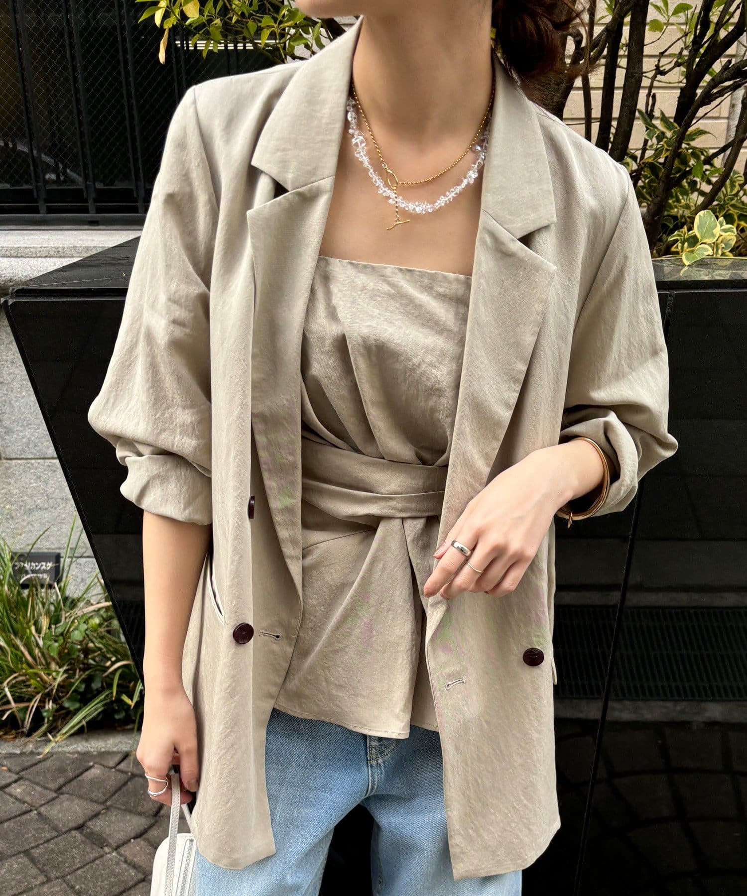 DOUDOU(ドゥドゥ) 【販売後即完売/完売カラー再販決定！】アシメタックビスチェ