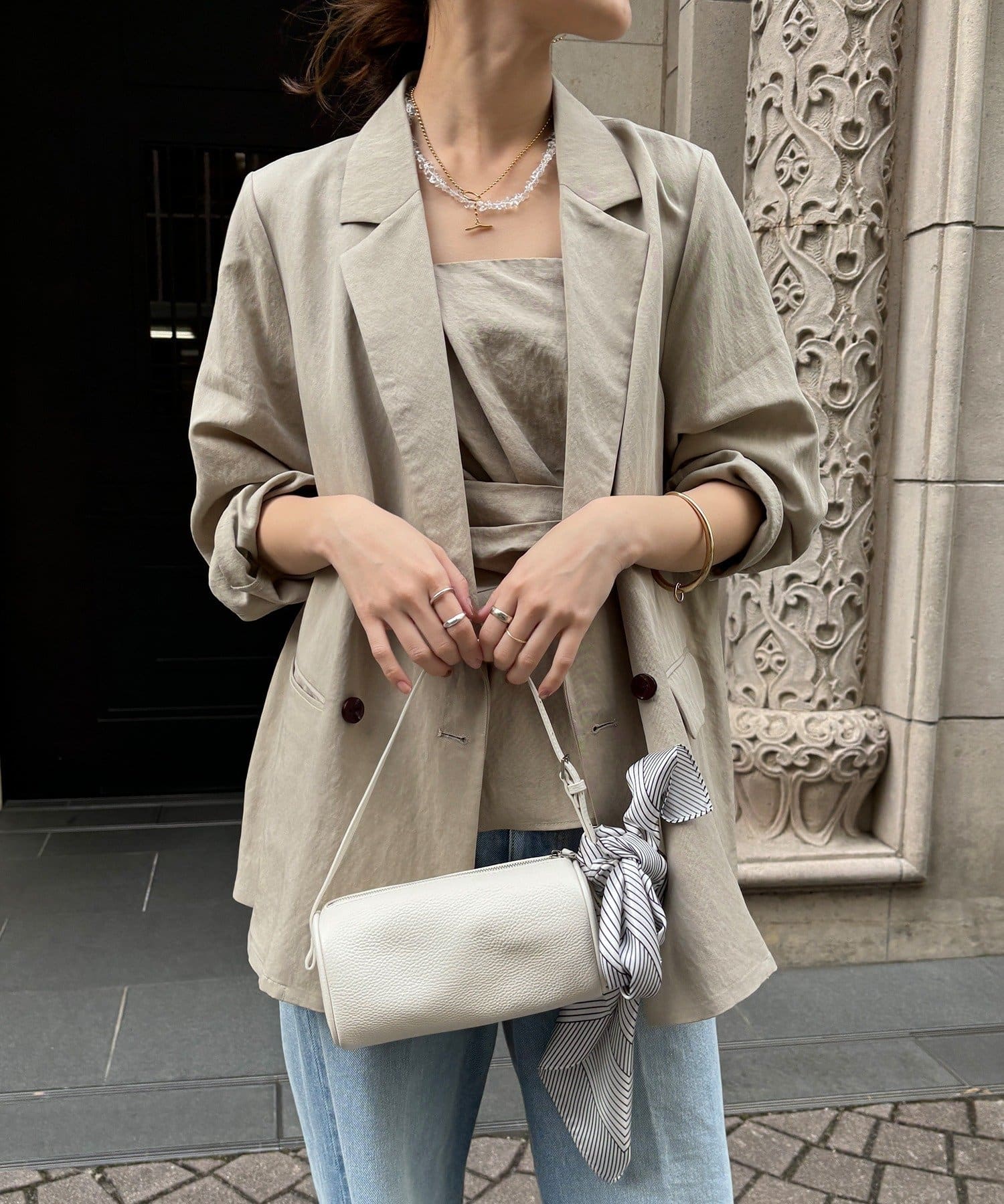 DOUDOU(ドゥドゥ) 【販売後即完売/完売カラー再販決定！】アシメタックビスチェ