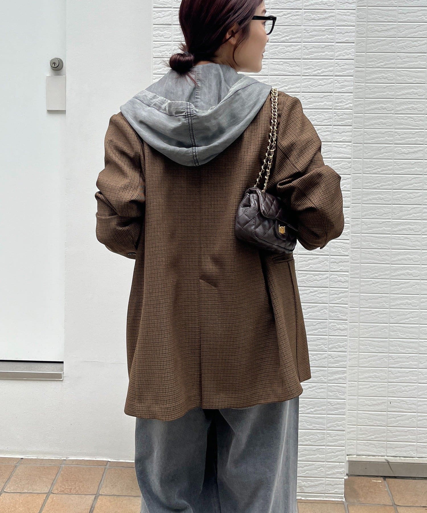 DOUDOU(ドゥドゥ) シアーデニムフーディーシャツ
