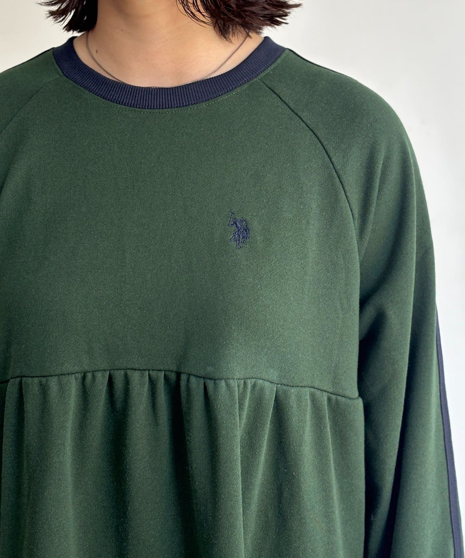 CPCM(シーピーシーエム) 【U.S. POLO ASSN.】裏毛ティアードワンピース