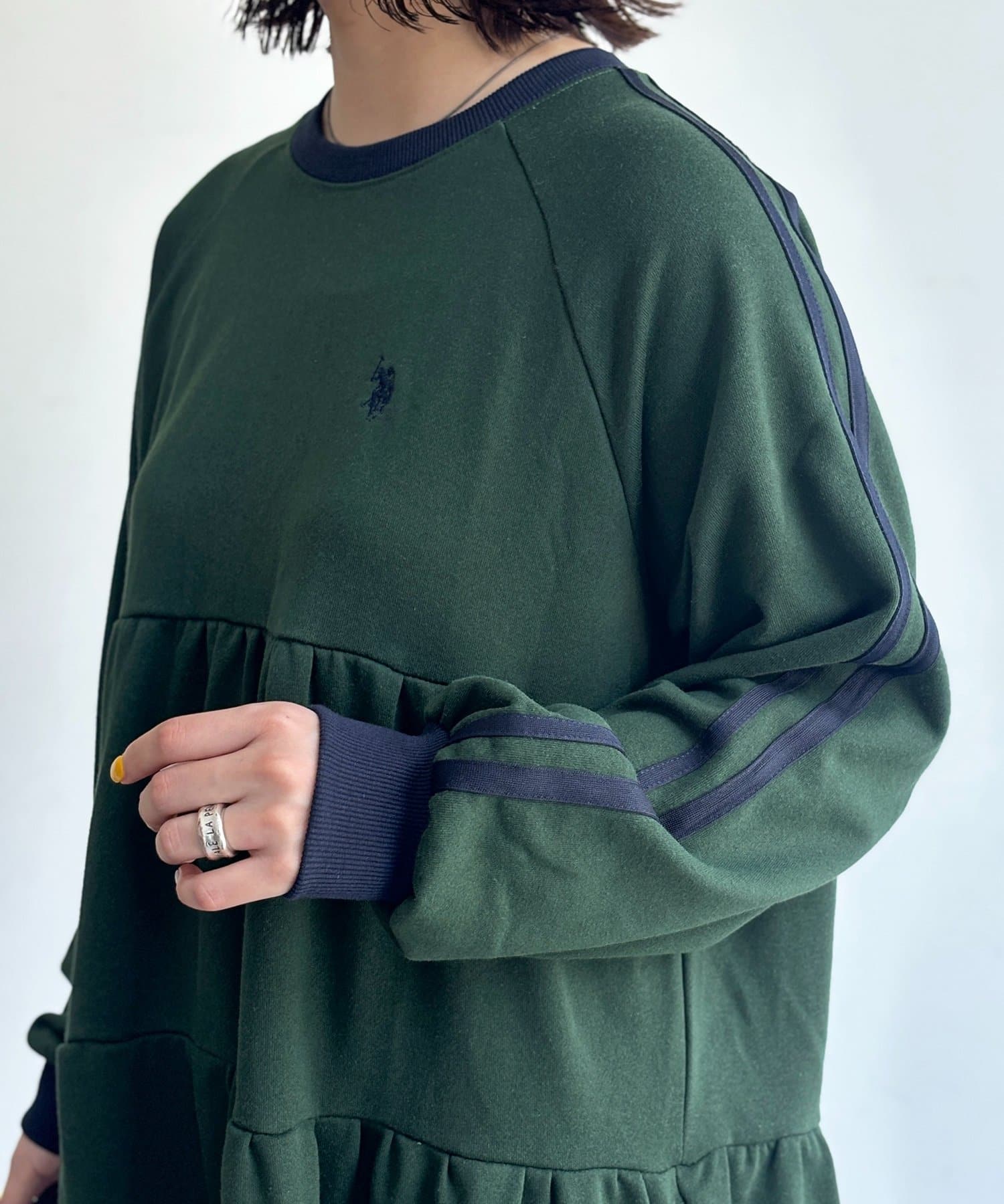 CPCM(シーピーシーエム) 【U.S. POLO ASSN.】裏毛ティアードワンピース