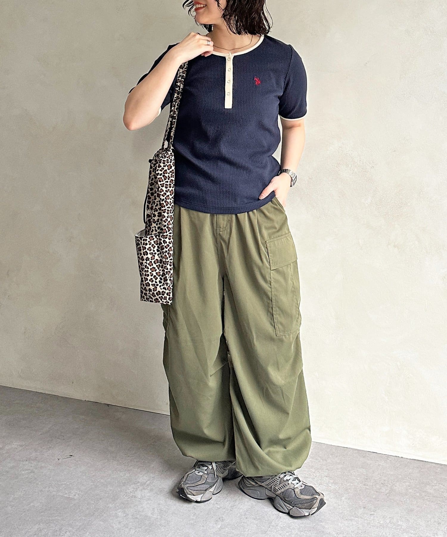 CPCM(シーピーシーエム) 【U.S. POLO ASSN. 】ヘンリーリブ半袖T