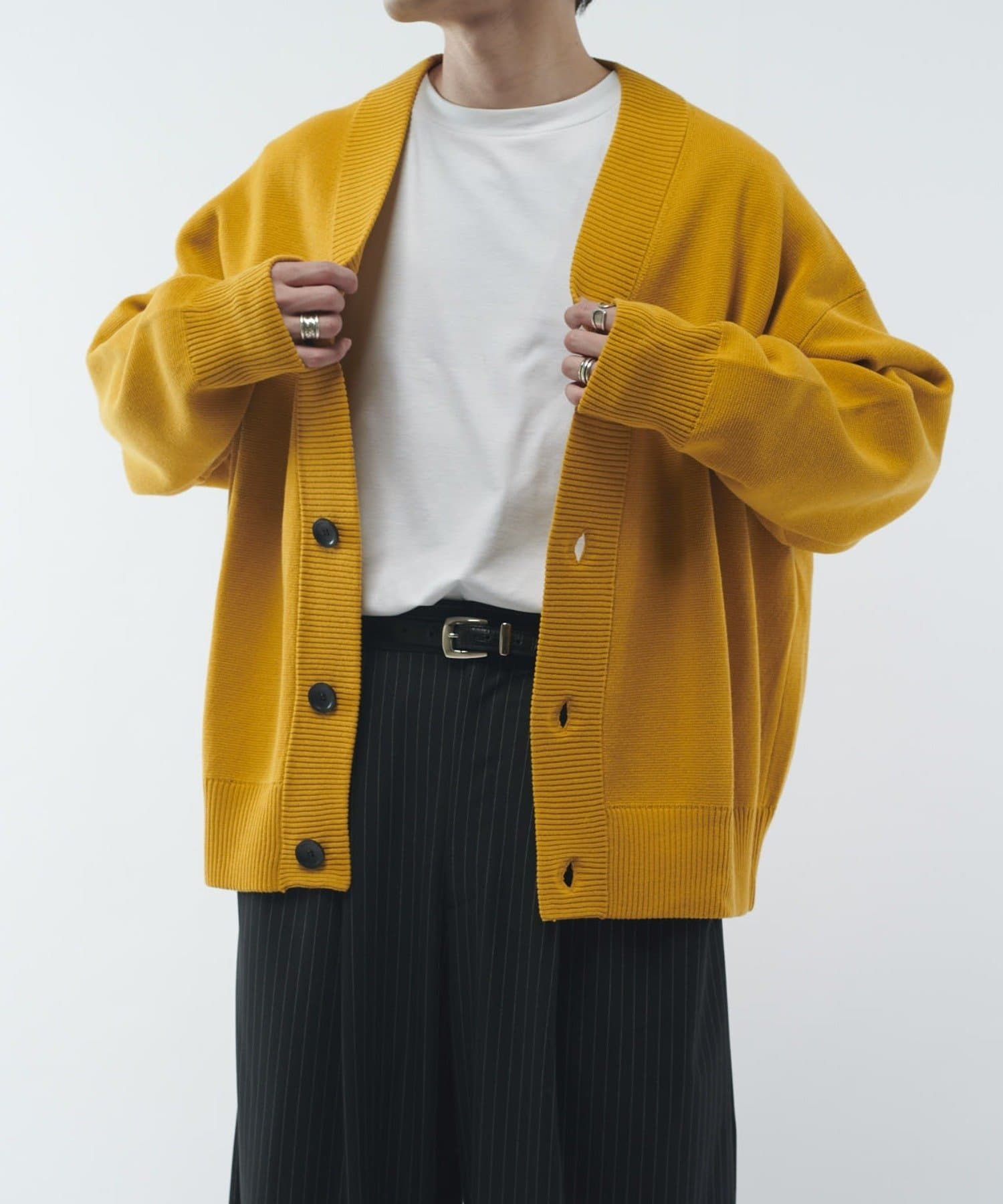 【to-yo】Lui's ルイス　シャギーカーディガン　 グリーン　モード Lui's（ルイス）の「シャギーカーディガン（ニット/セーター