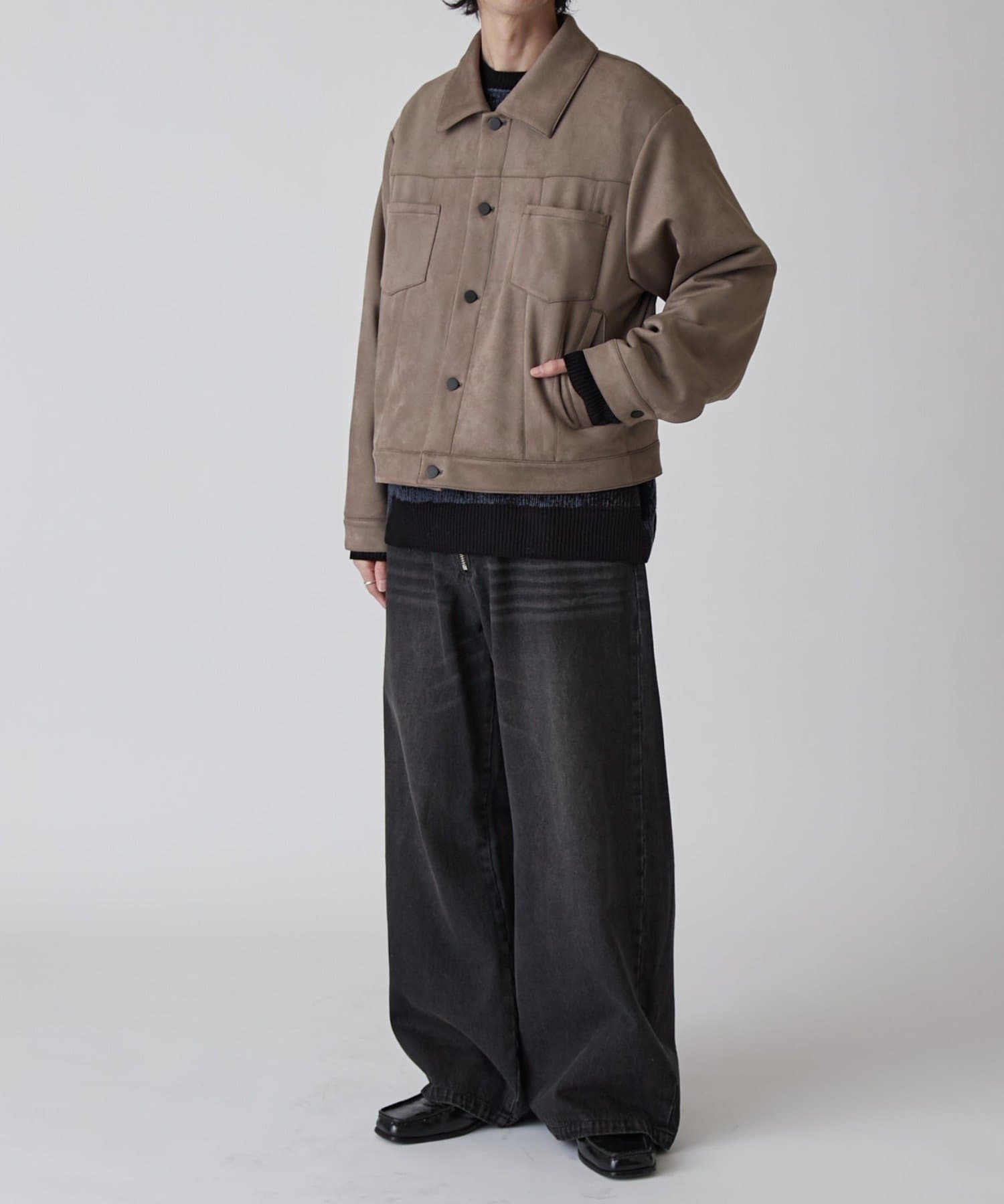 Lui's(ルイス) フェイクスウェード トラッカージャケット