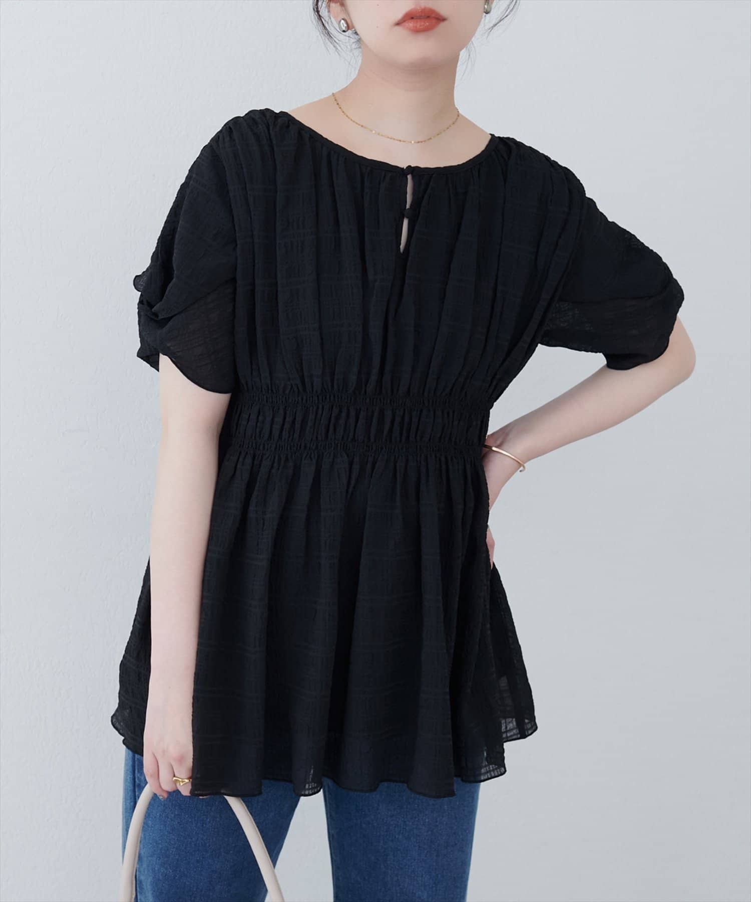 MARNI ペプラム　チュニック　ジオメトリー　美品 SUMMER SALE】MARNI(マルニ)ABMD0111Q1/UFH440 シェトランド