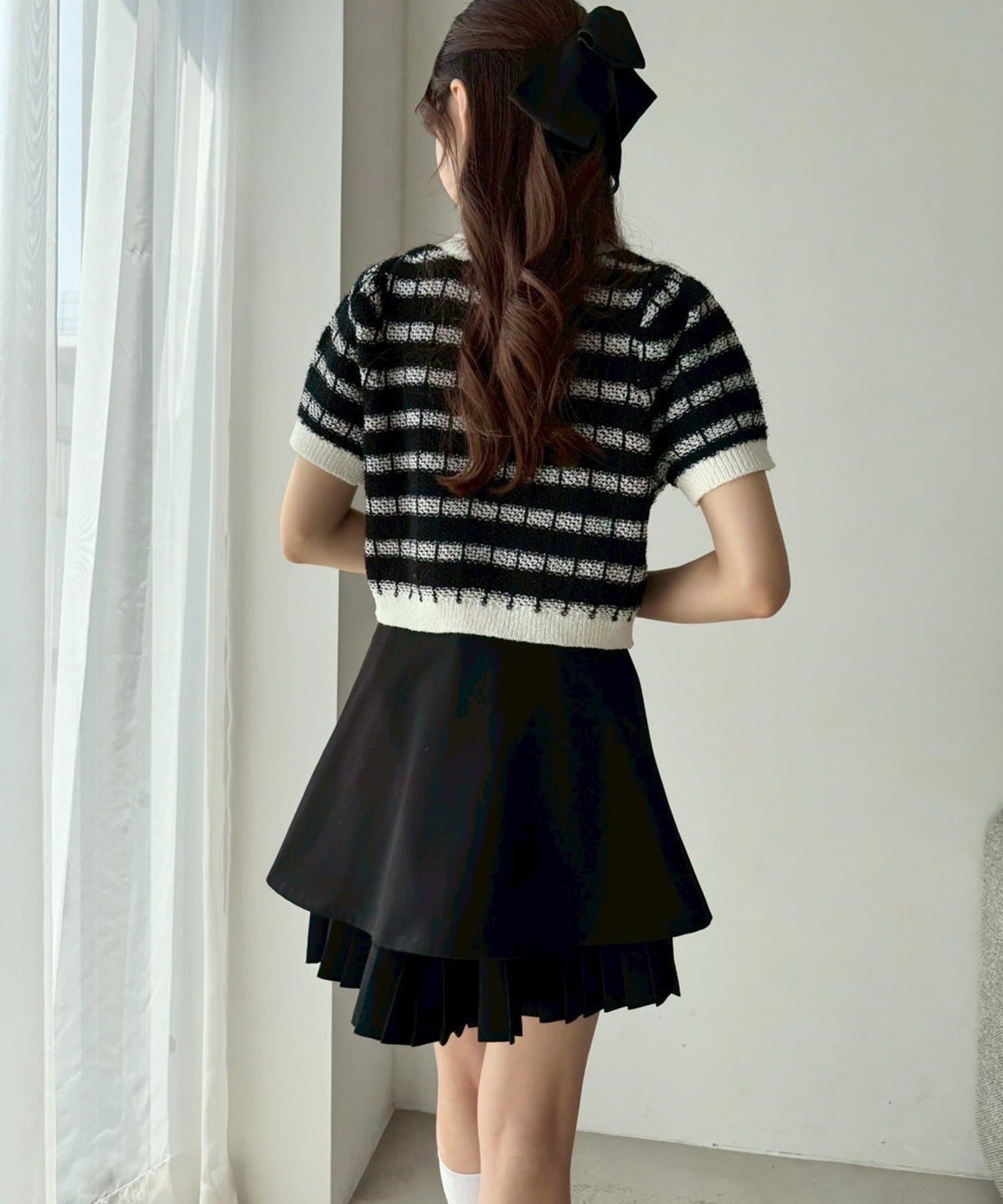 NICE CLAUP / OLIVE des OLIVE OUTLET(ナイスクラップ  / オリーブ デ オリーブ アウトレット) 【one after another】裾プリーツミニスカート
