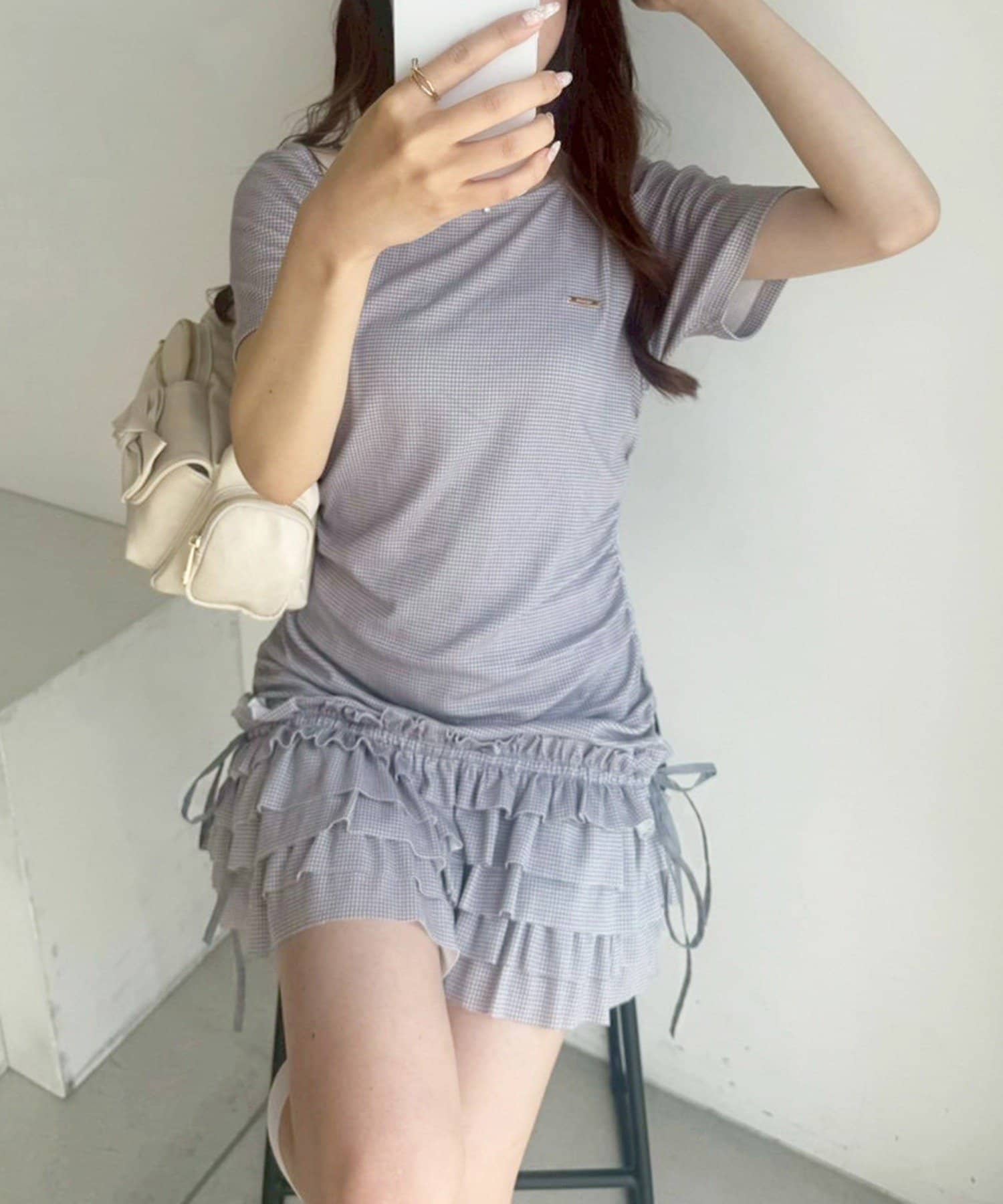 NICE CLAUP / OLIVE des OLIVE OUTLET(ナイスクラップ  / オリーブ デ オリーブ アウトレット) 【one after another】カットミニワンピ