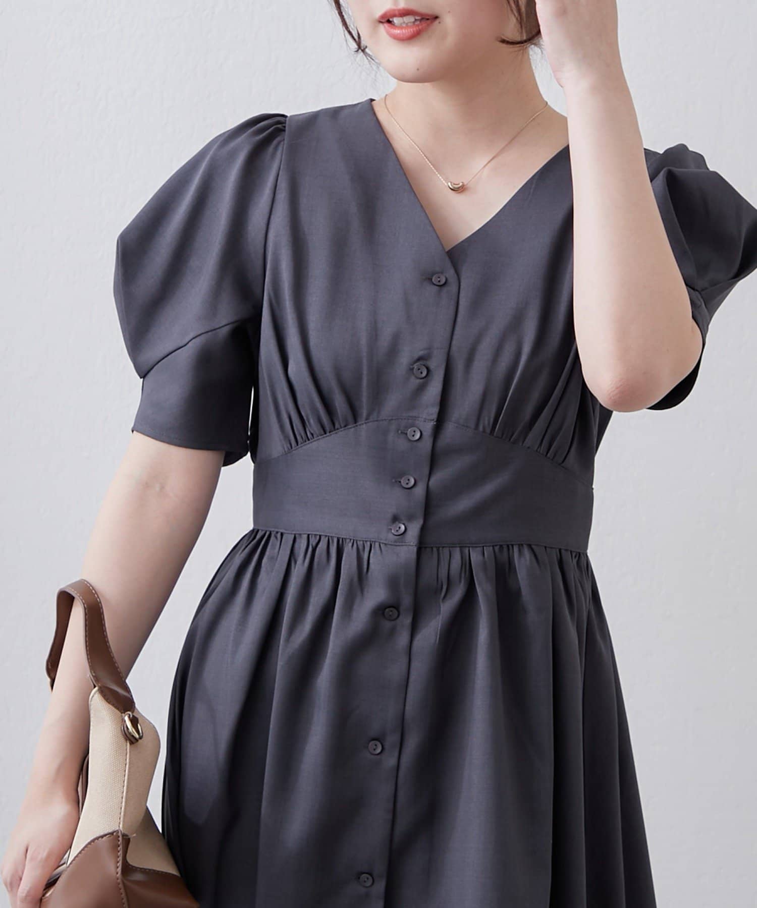 NICE CLAUP / OLIVE des OLIVE OUTLET(ナイスクラップ  / オリーブ デ オリーブ アウトレット) 【RMAF】折り紙袖ワンピース