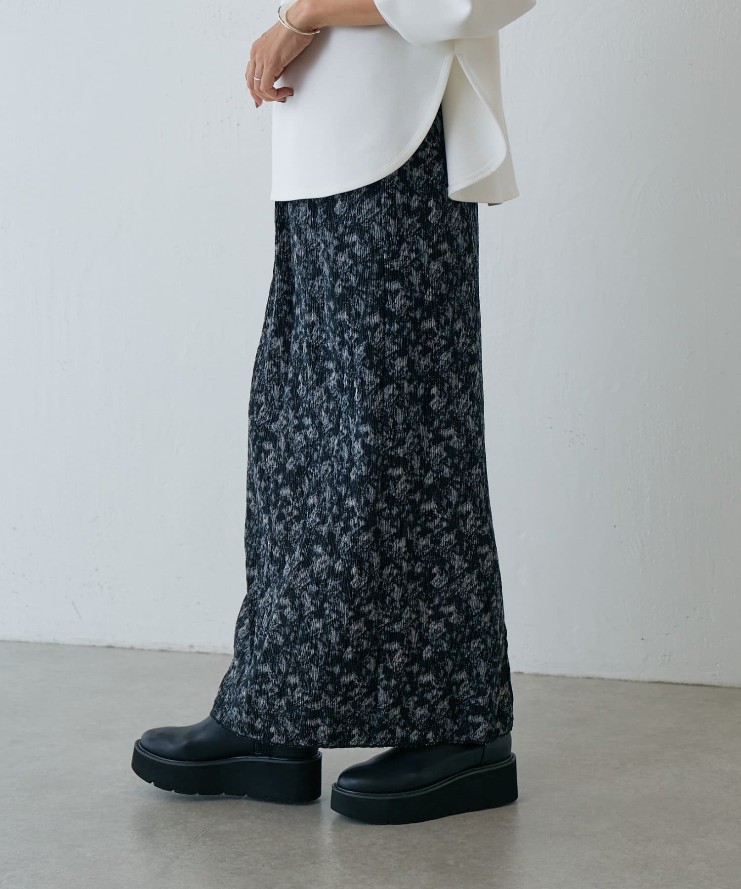 ビアズリー BEARDSLEY プリーツ 花柄 ロングスカート F BEARDSLEY｜プリーツティアードスカート | Rakuten Fashion(楽天
