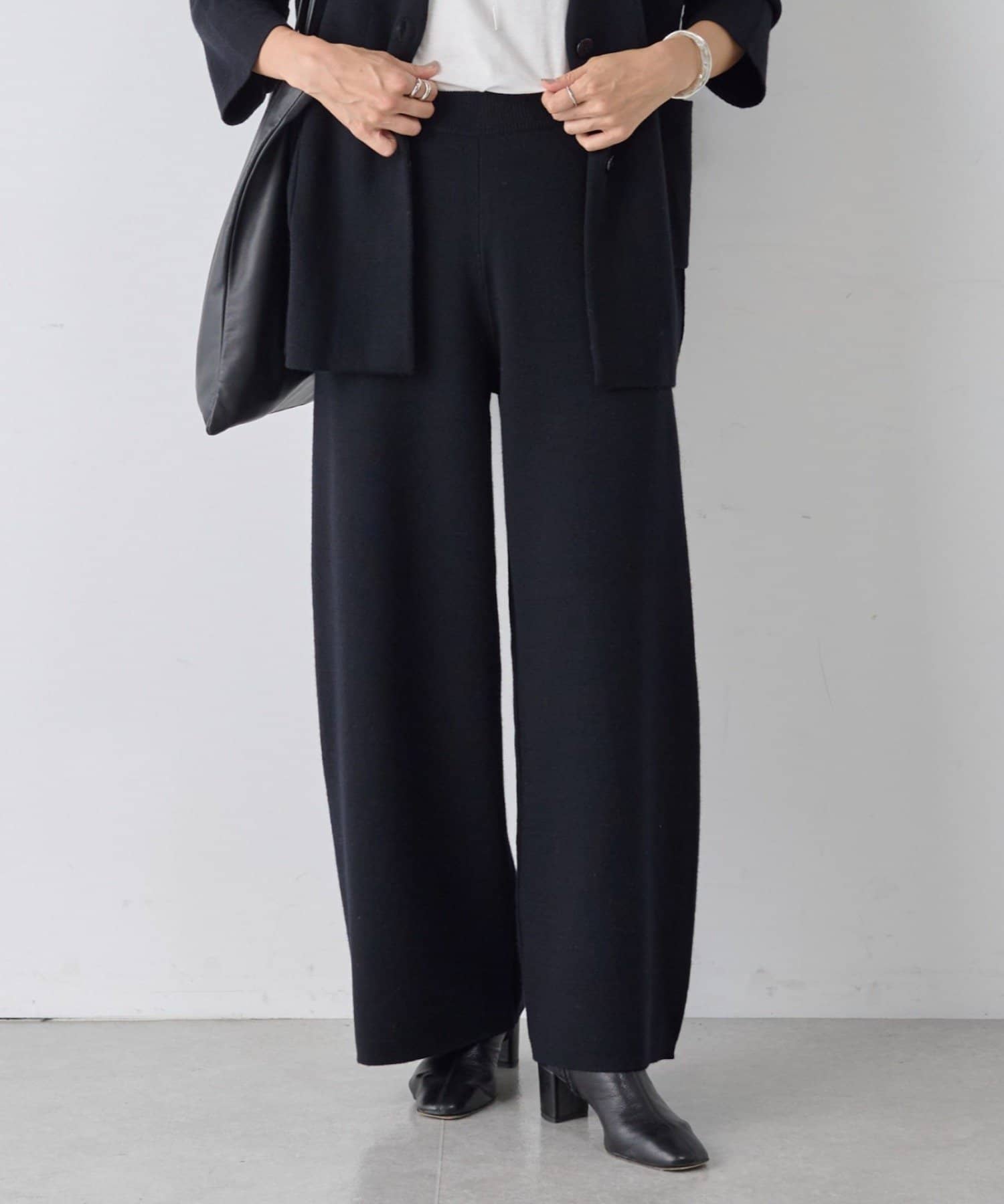 BEARDSLEY ワイドパンツ ビアズリー BEARDSLEY ラップワイドパンツ （navy