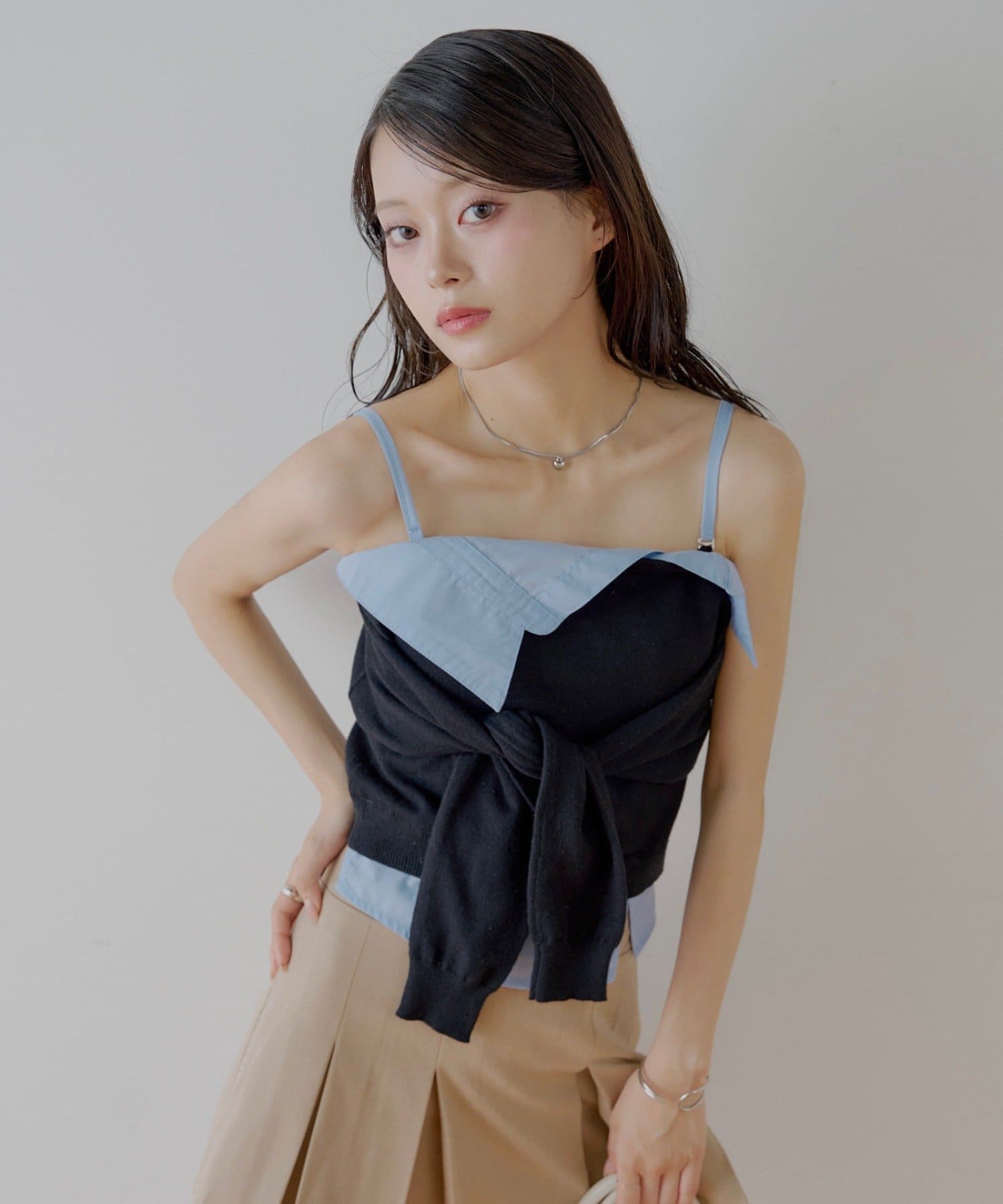 Chico(チコ) 紐取り外しフロント巻きニットベア