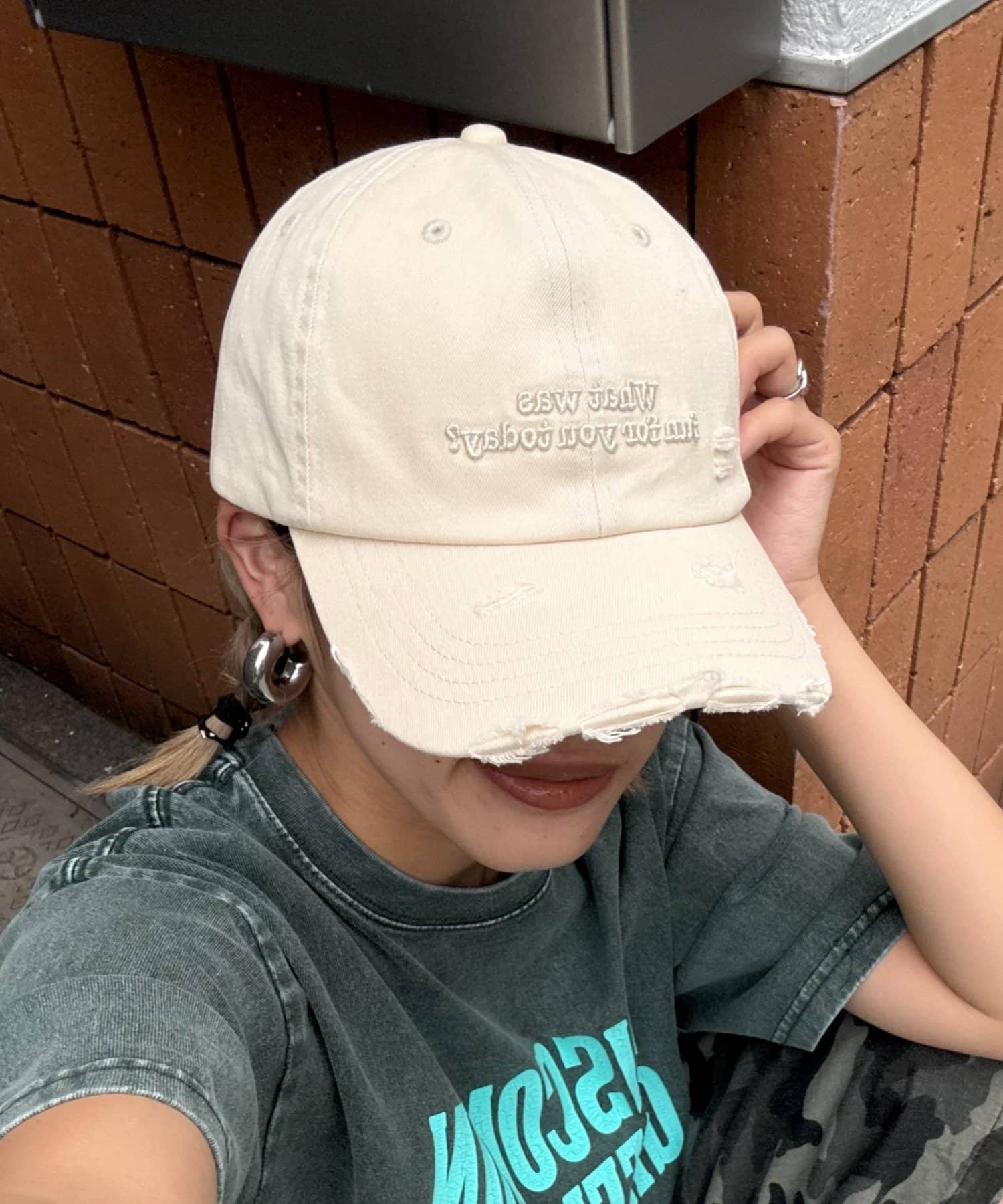 CIAOPANIC TYPY(チャオパニックティピー) 【UNISEX】ダメージロゴキャップ
