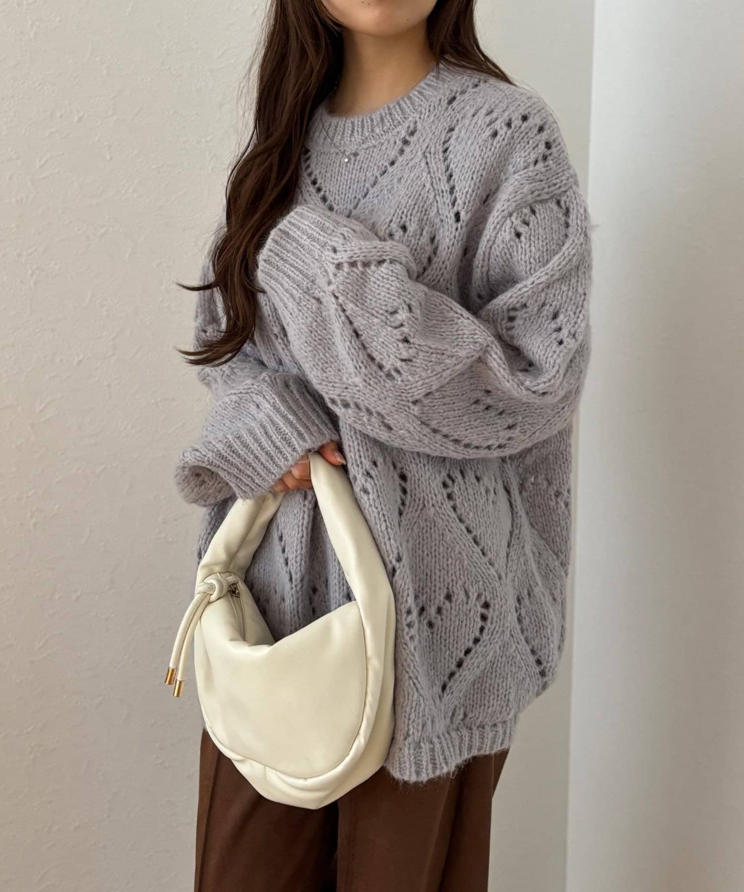 LOCUST(ローカスト) 【甘すぎない着映えニット】 ハート柄ニットプルオーバー