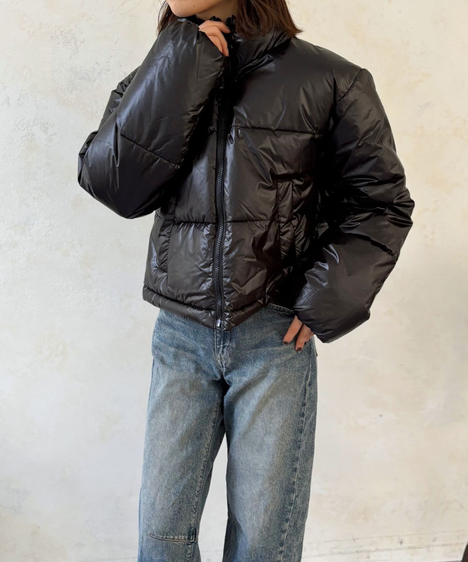 LOCUST(ローカスト) 【スタイルアップ・高見え】ショート丈中綿ブルゾン