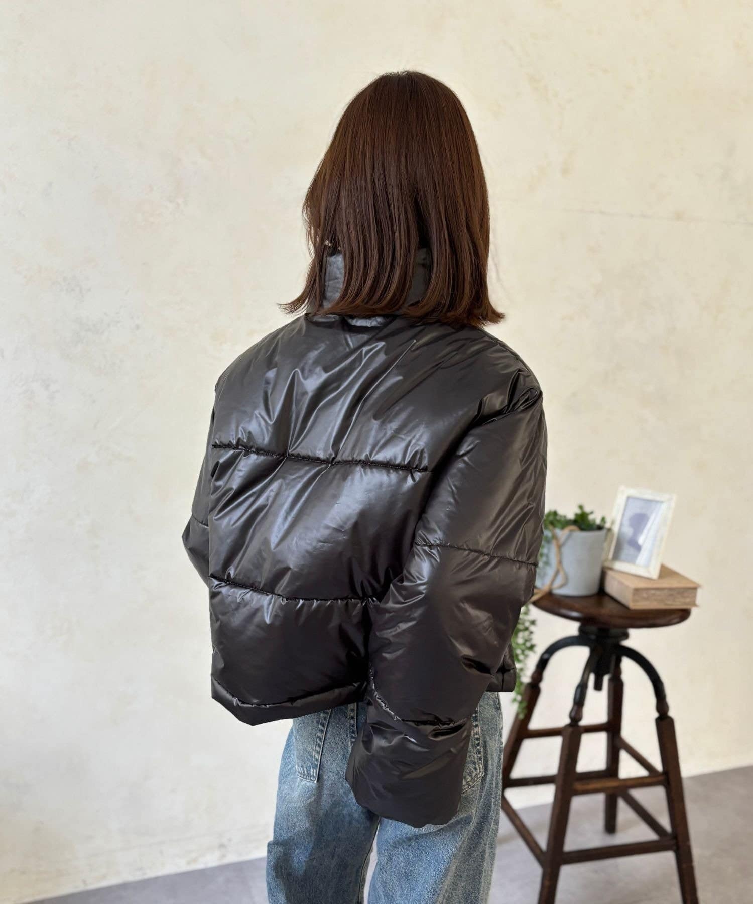 LOCUST(ローカスト) 【スタイルアップ・高見え】ショート丈中綿ブルゾン