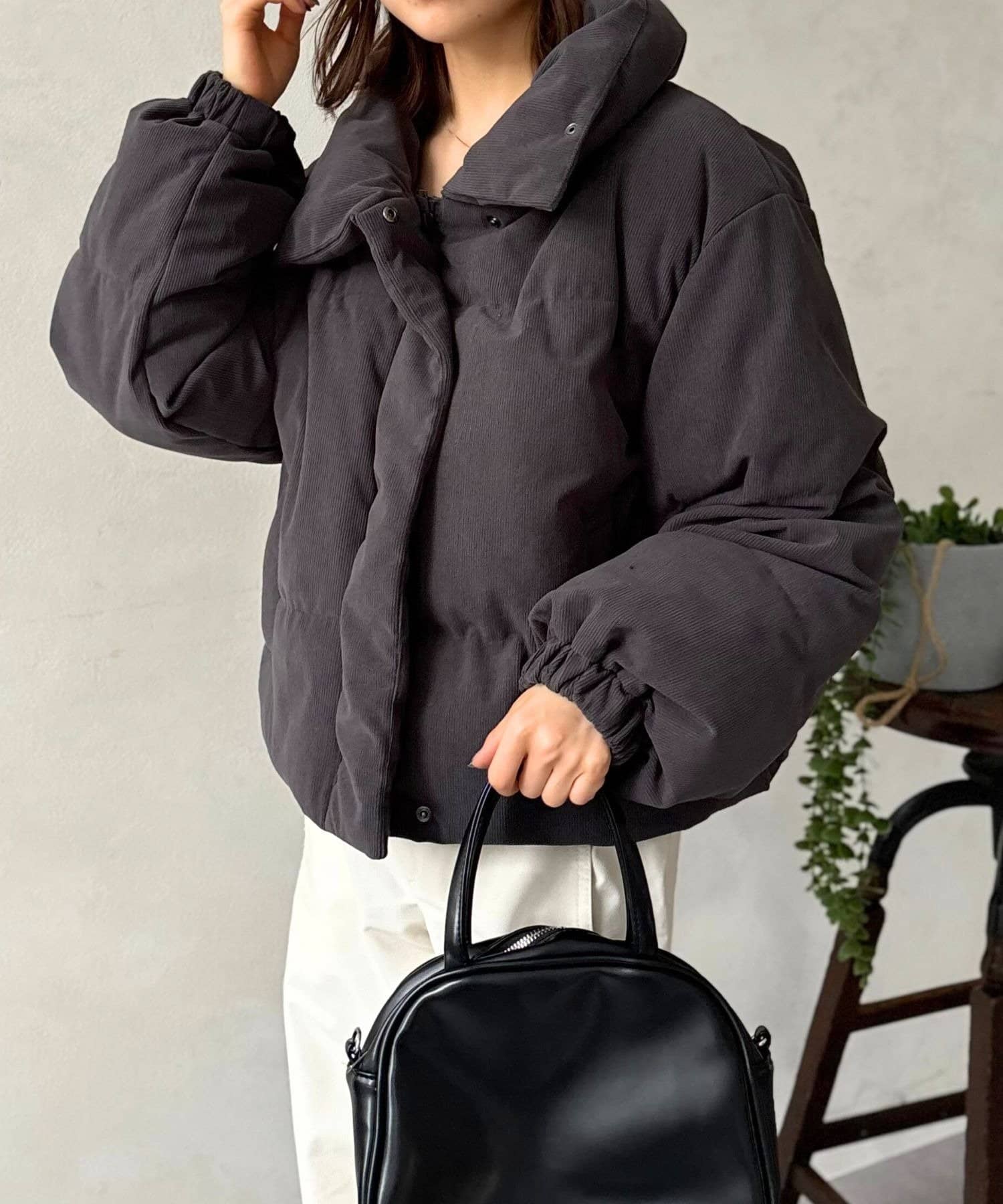 LOCUST(ローカスト) 【スタイルアップが叶う】コーデュロイ中綿ブルゾン