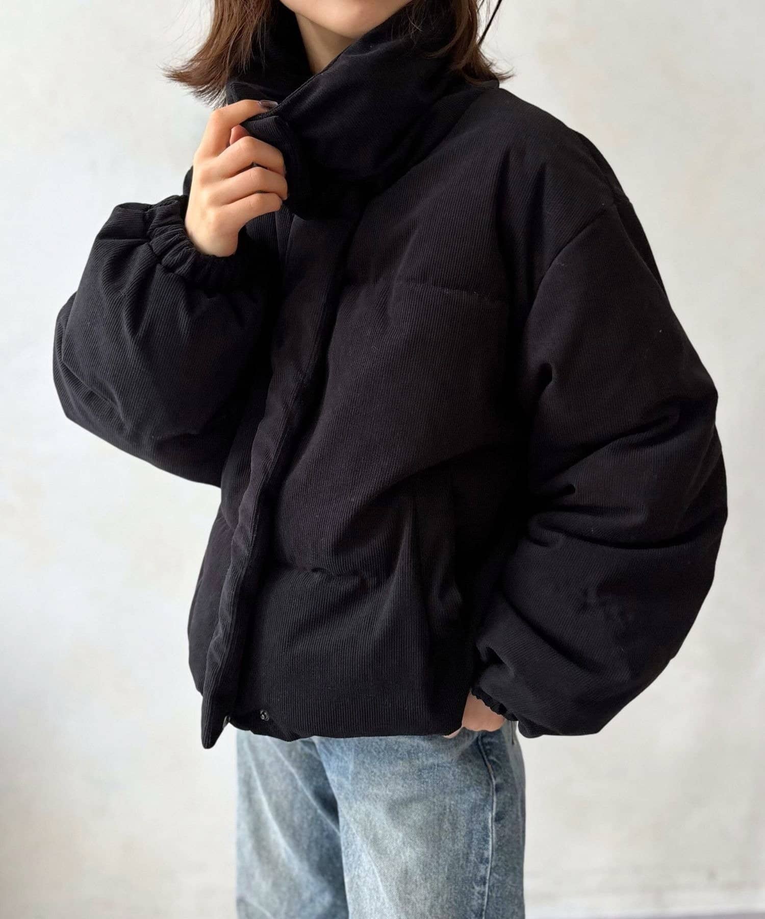 LOCUST(ローカスト) 【スタイルアップが叶う】コーデュロイ中綿ブルゾン