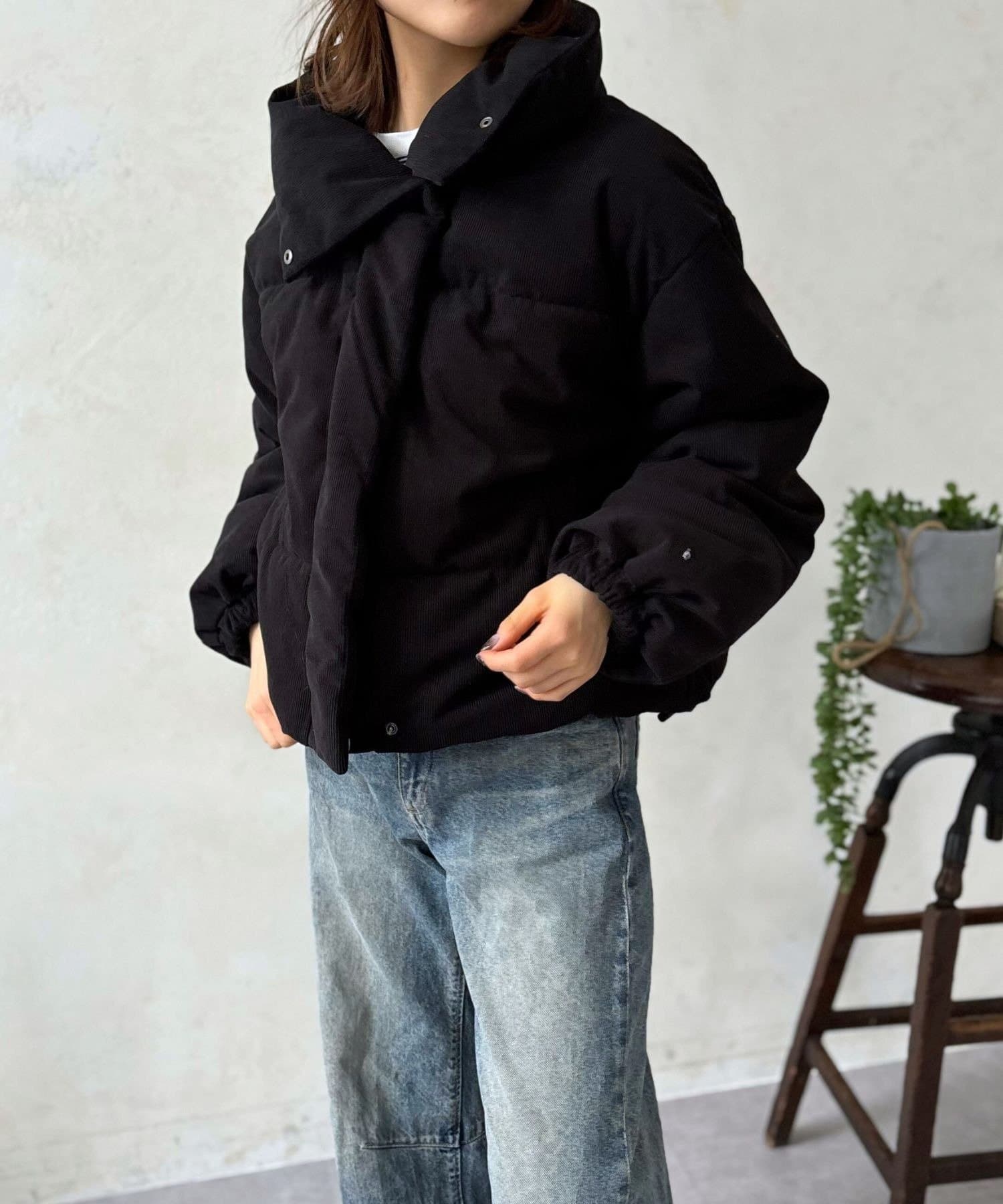 LOCUST(ローカスト) 【スタイルアップが叶う】コーデュロイ中綿ブルゾン