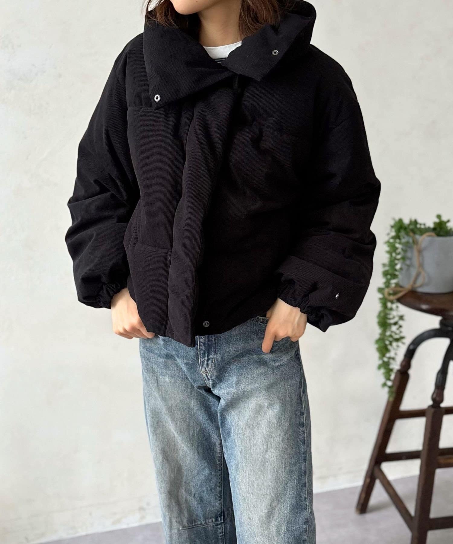 LOCUST(ローカスト) 【スタイルアップが叶う】コーデュロイ中綿ブルゾン