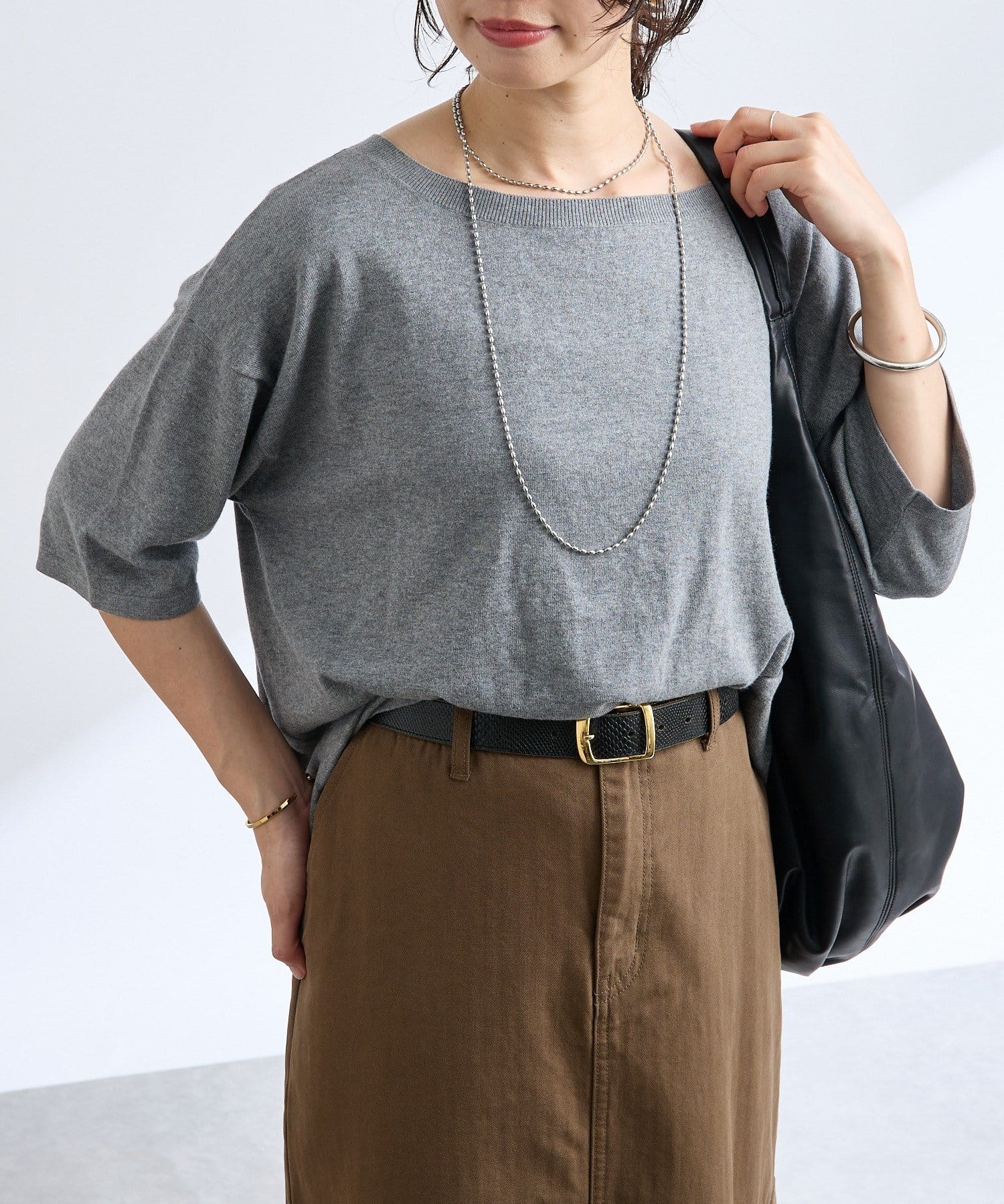 RIVE DROITE(リヴドロワ) 予約【MONN.:. （モン）】LOOSE KNIT Tee