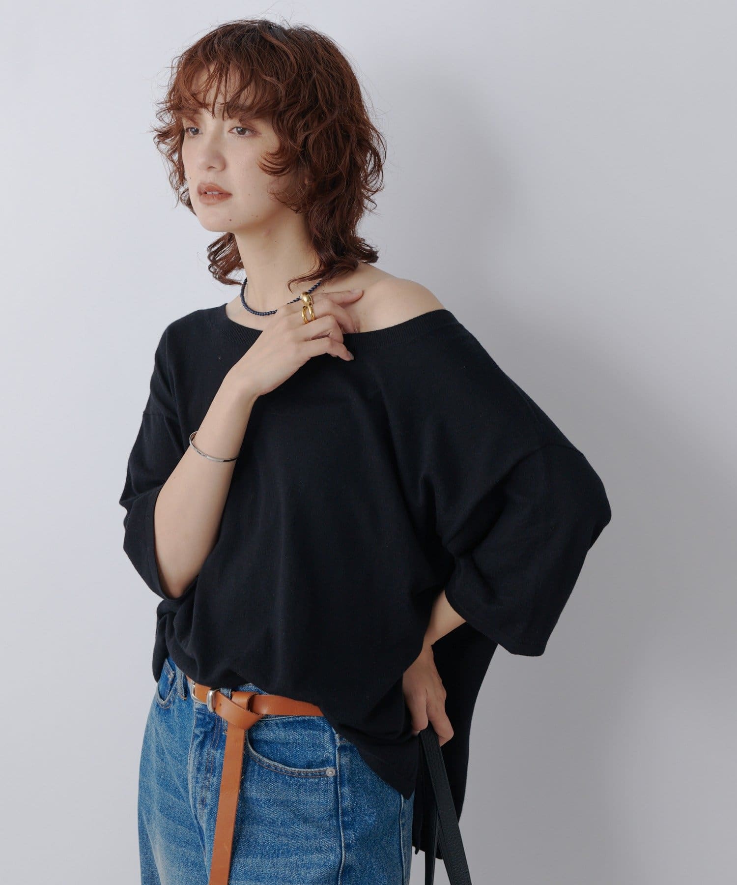 RIVE DROITE(リヴドロワ) 予約【MONN.:. （モン）】LOOSE KNIT Tee